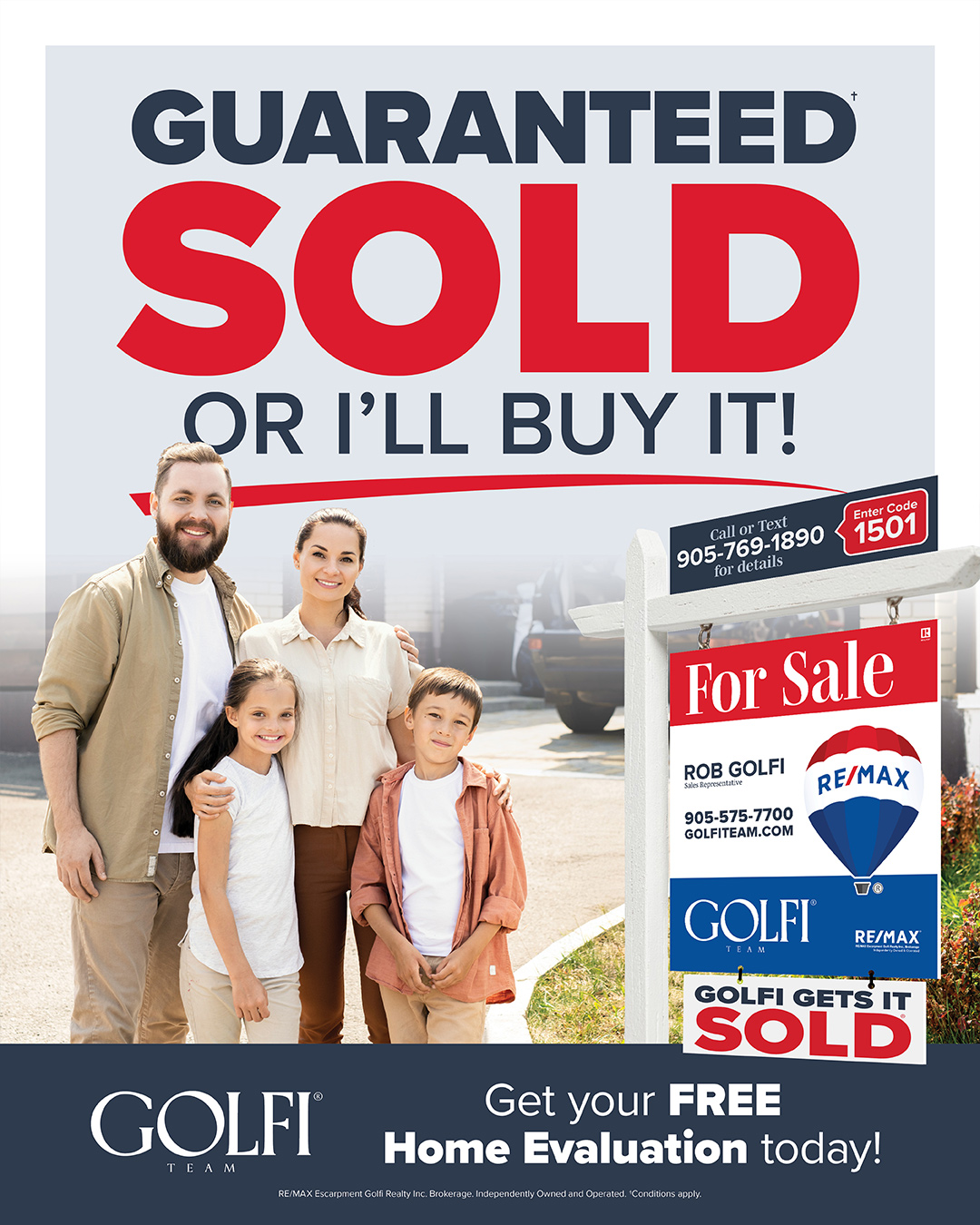 The Rob Golfi Team REMAX Real Estate Agent ad creative