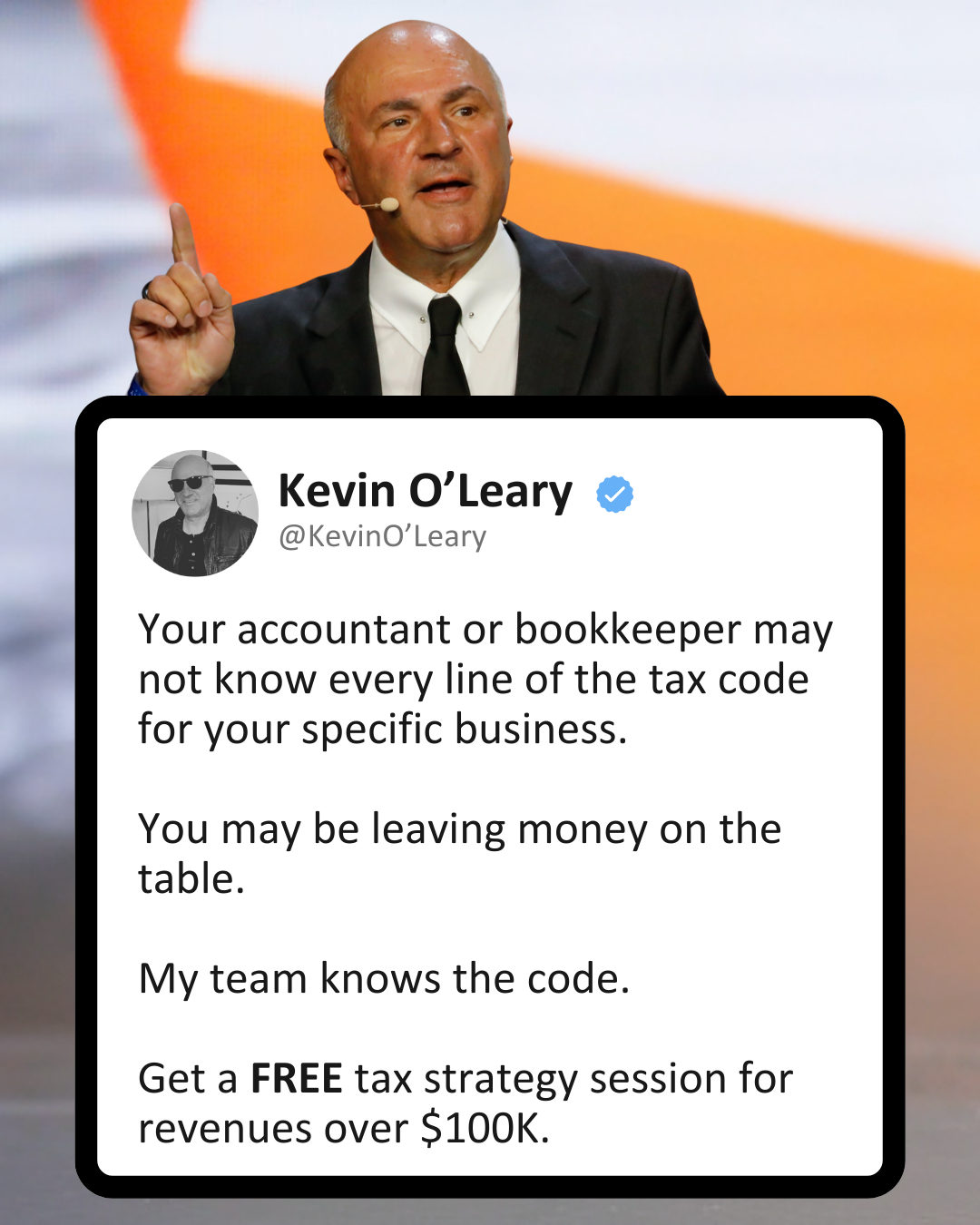 Kevin O'Leary Accountant ad creative