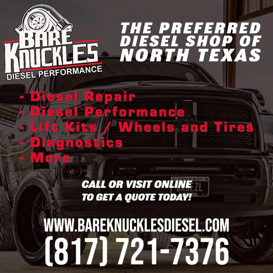 Bare Knuckles Diesel Performance Auto Repair ad creative