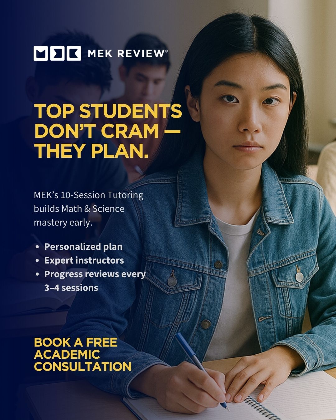 MEK Review Test Prep & Tutoring ad creative