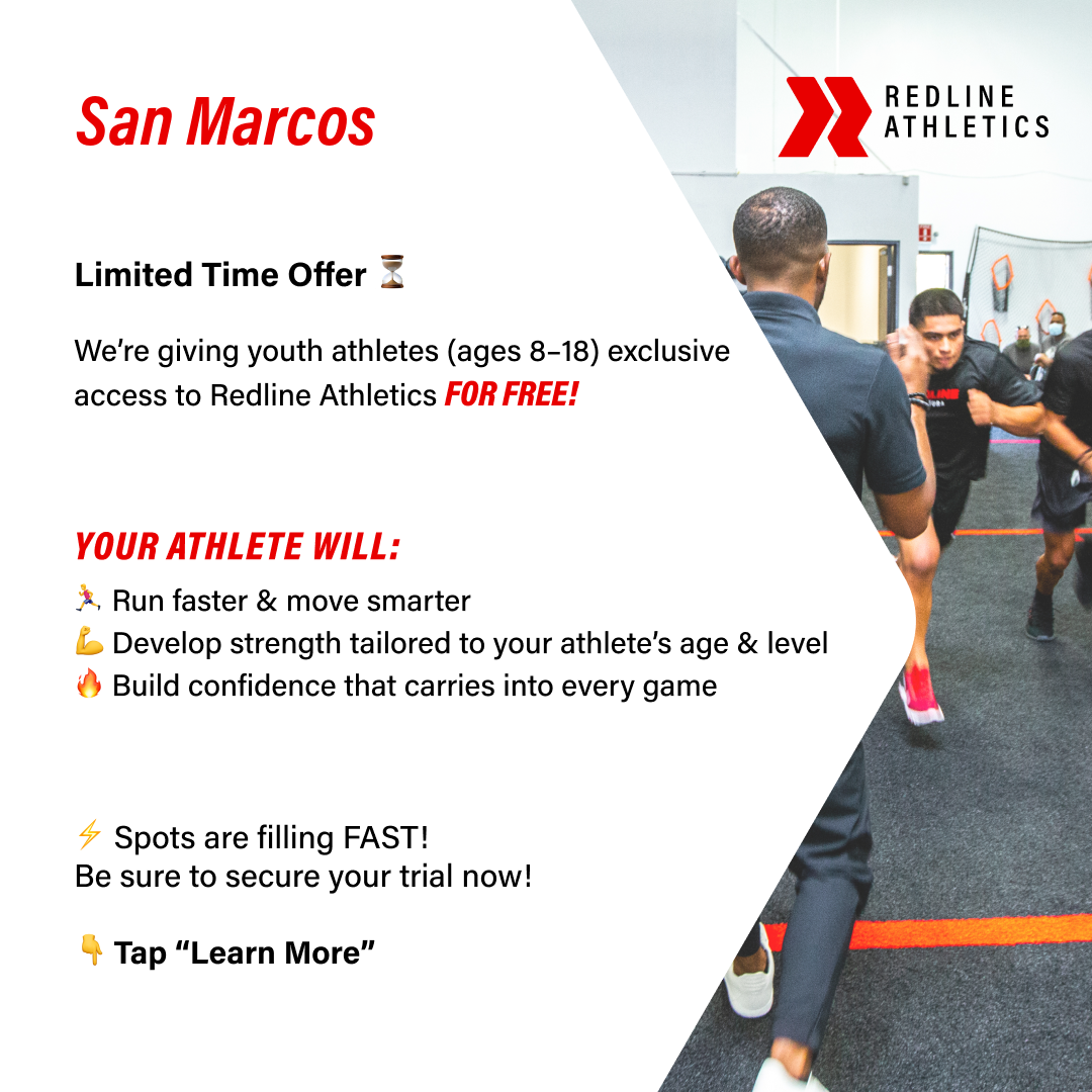Redline Athletics San Marcos Sports Lessons ad creative