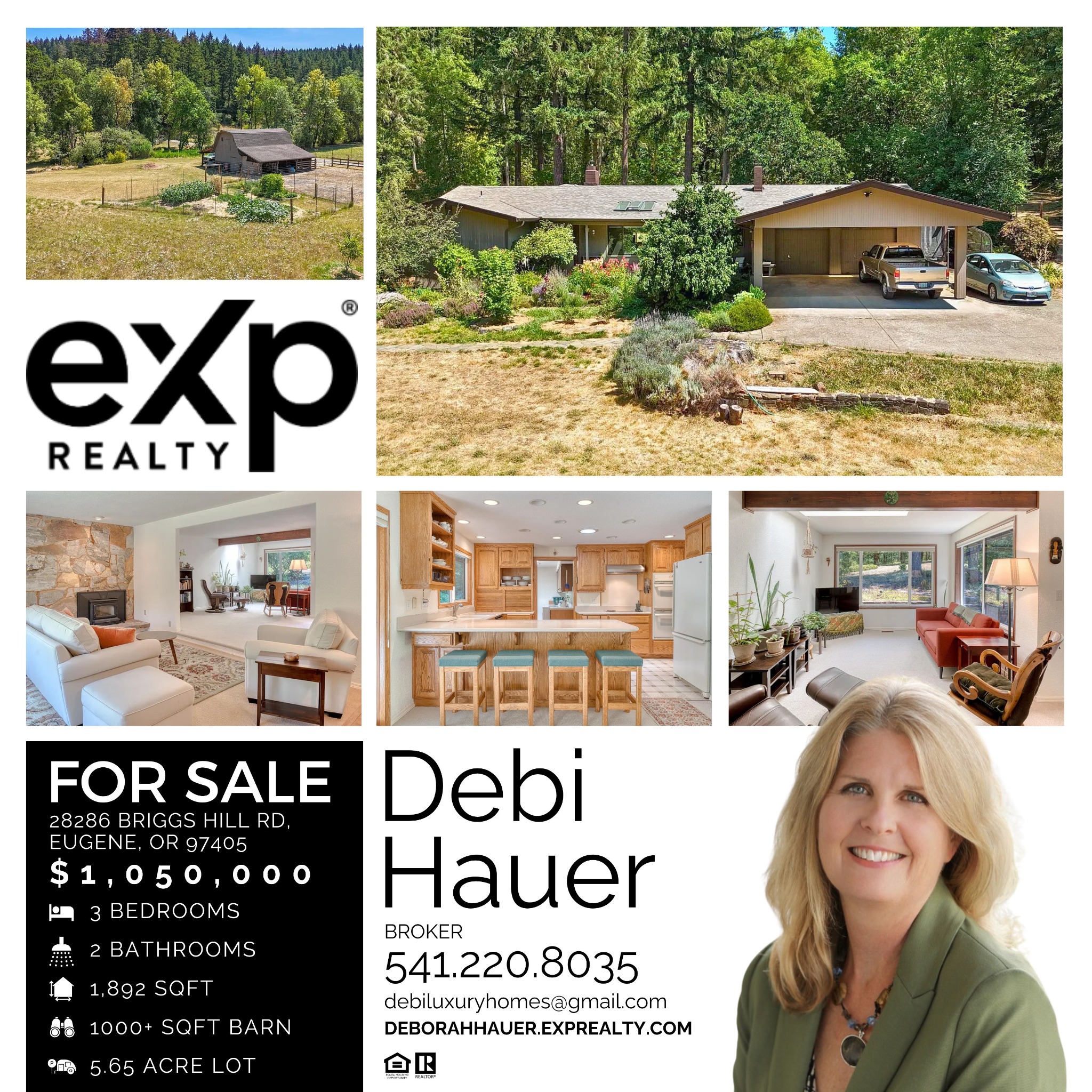Debi Hauer, Realtor with EXp Realty Oregon Real Estate Agent ad creative