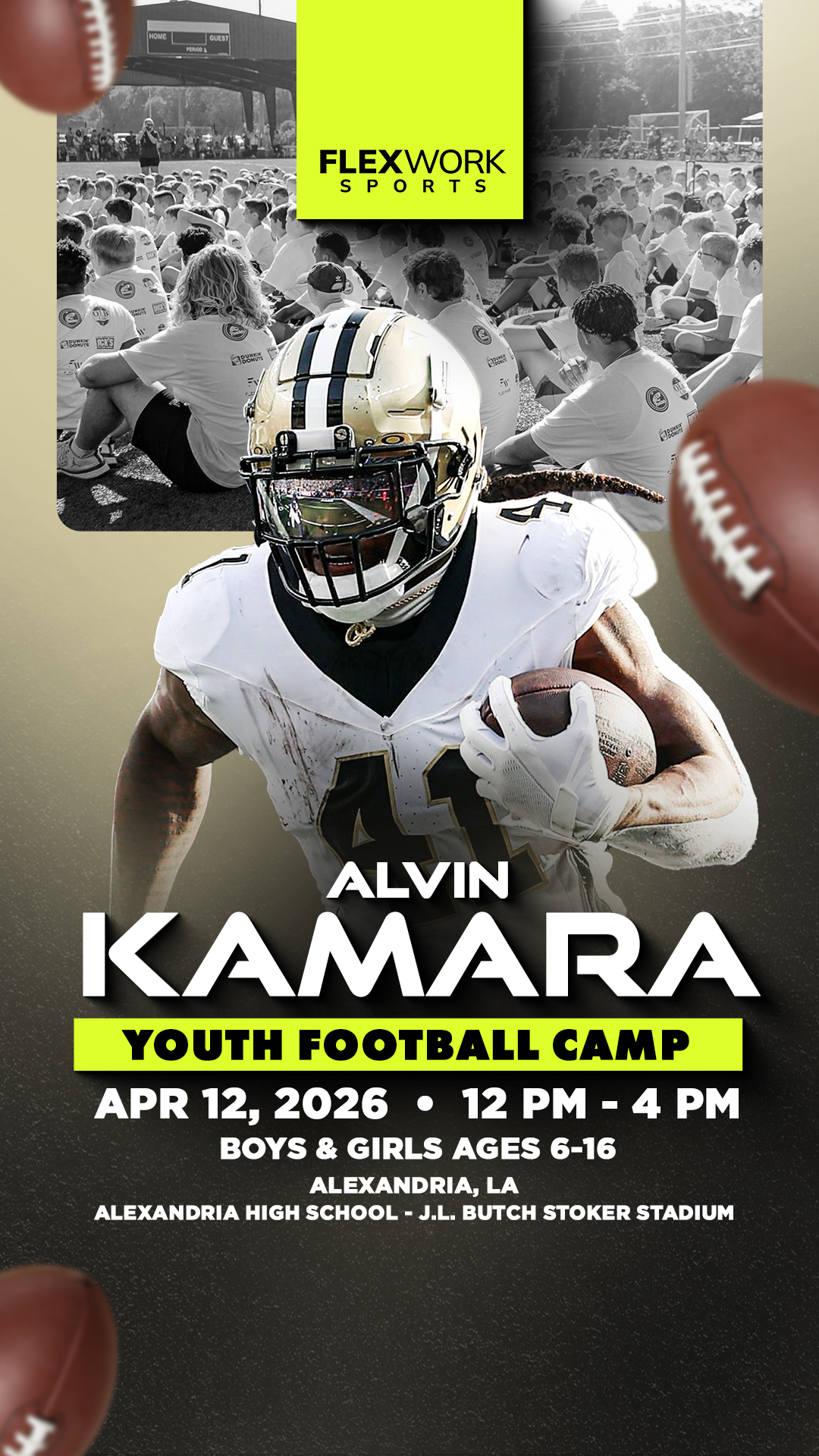 Train with New Orleans Star RB Alvin Kamara!