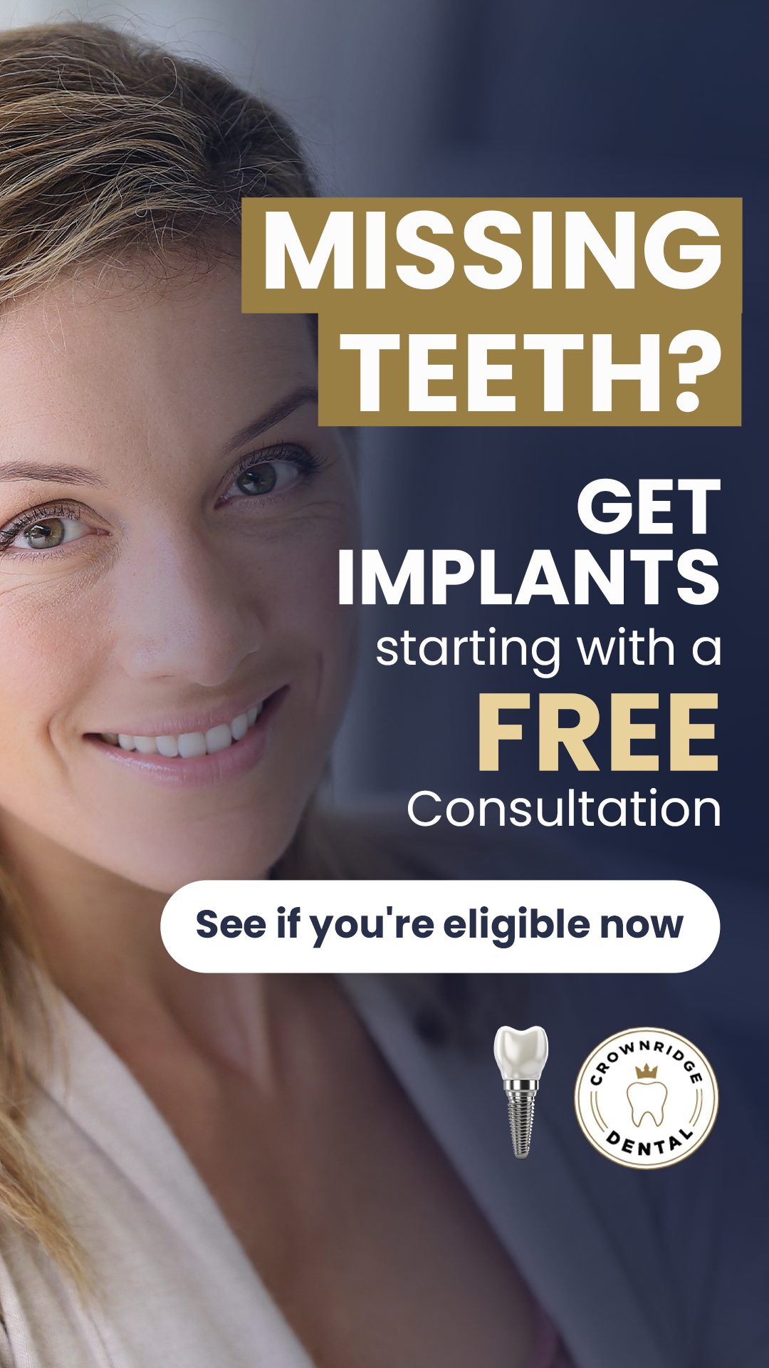 Crownridge Dental Implant Dentist ad creative