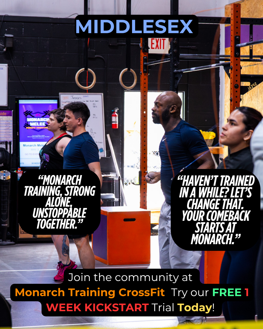 Monarch Training CrossFit ad creative