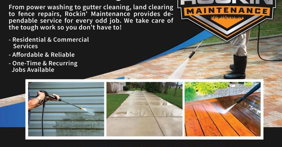 Rockin Maintenance Pressure Washing ad creative