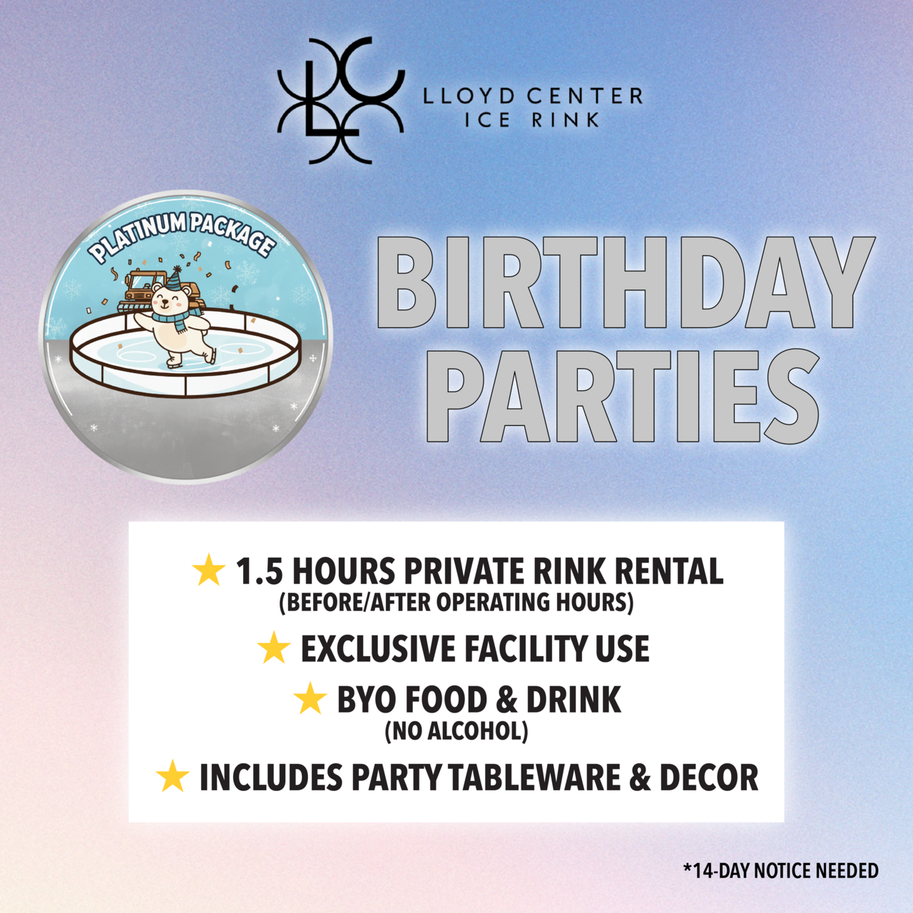 Lloyd Center Ice Rink Event Venue ad creative