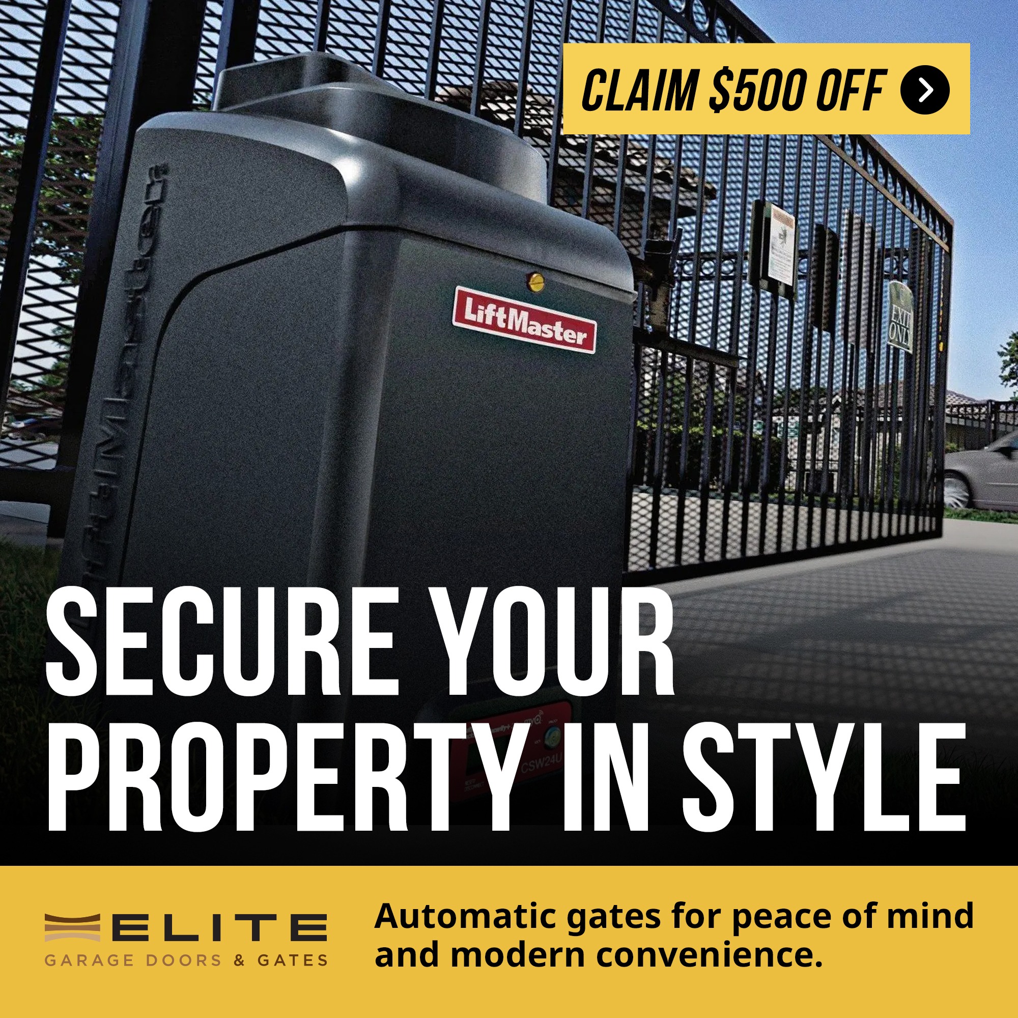 Elite Garage Doors and Gates Phoenix Garage Door ad creative