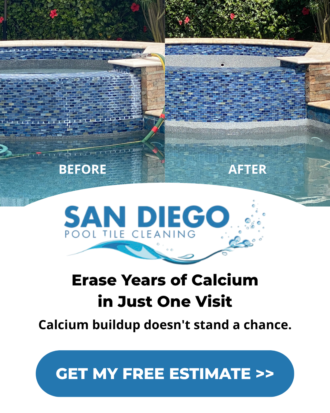 San Diego Pool Tile Cleaning Pool Service ad creative