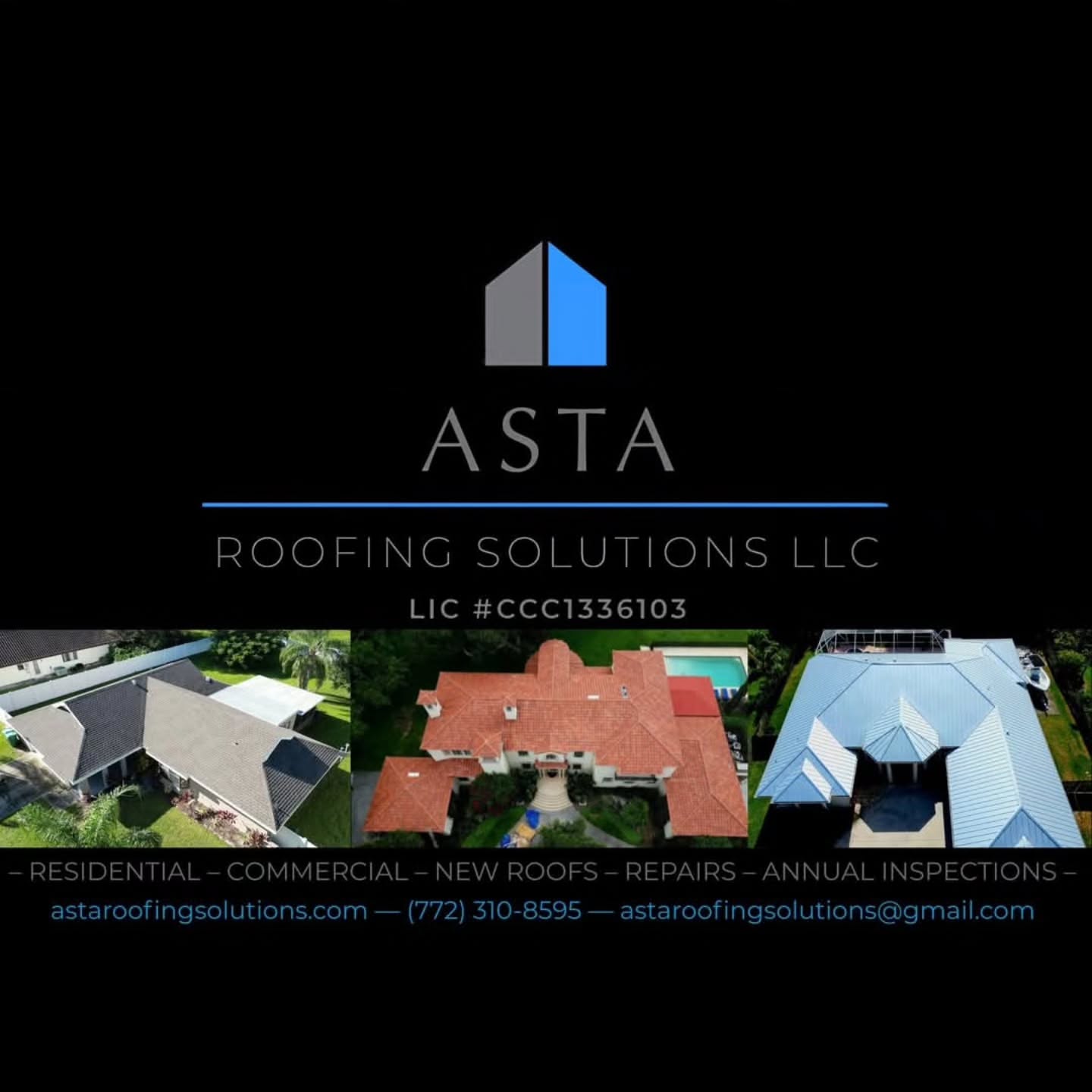 Asta Roofing Solutions, LLC. Roofing ad creative