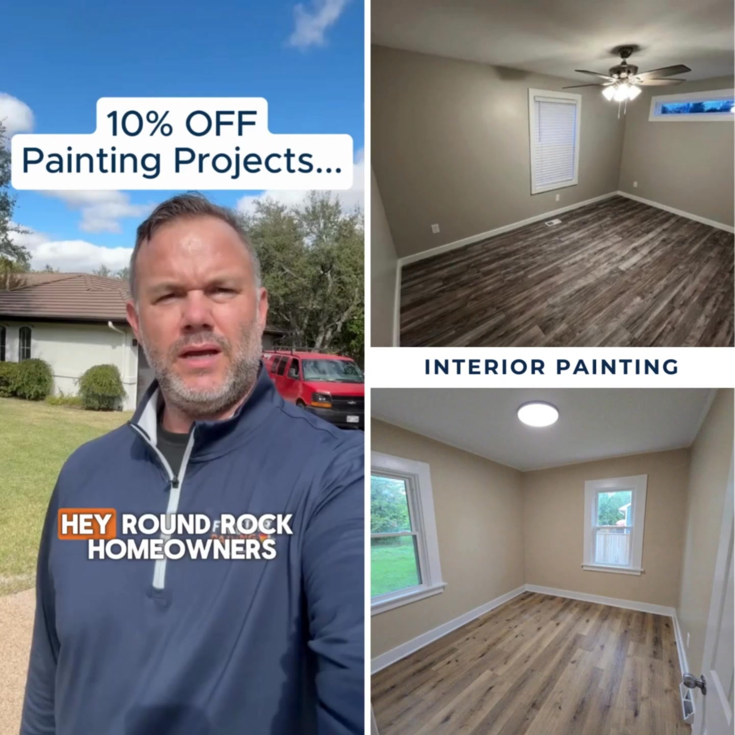 Five Star Painting of Round Rock Painter ad creative