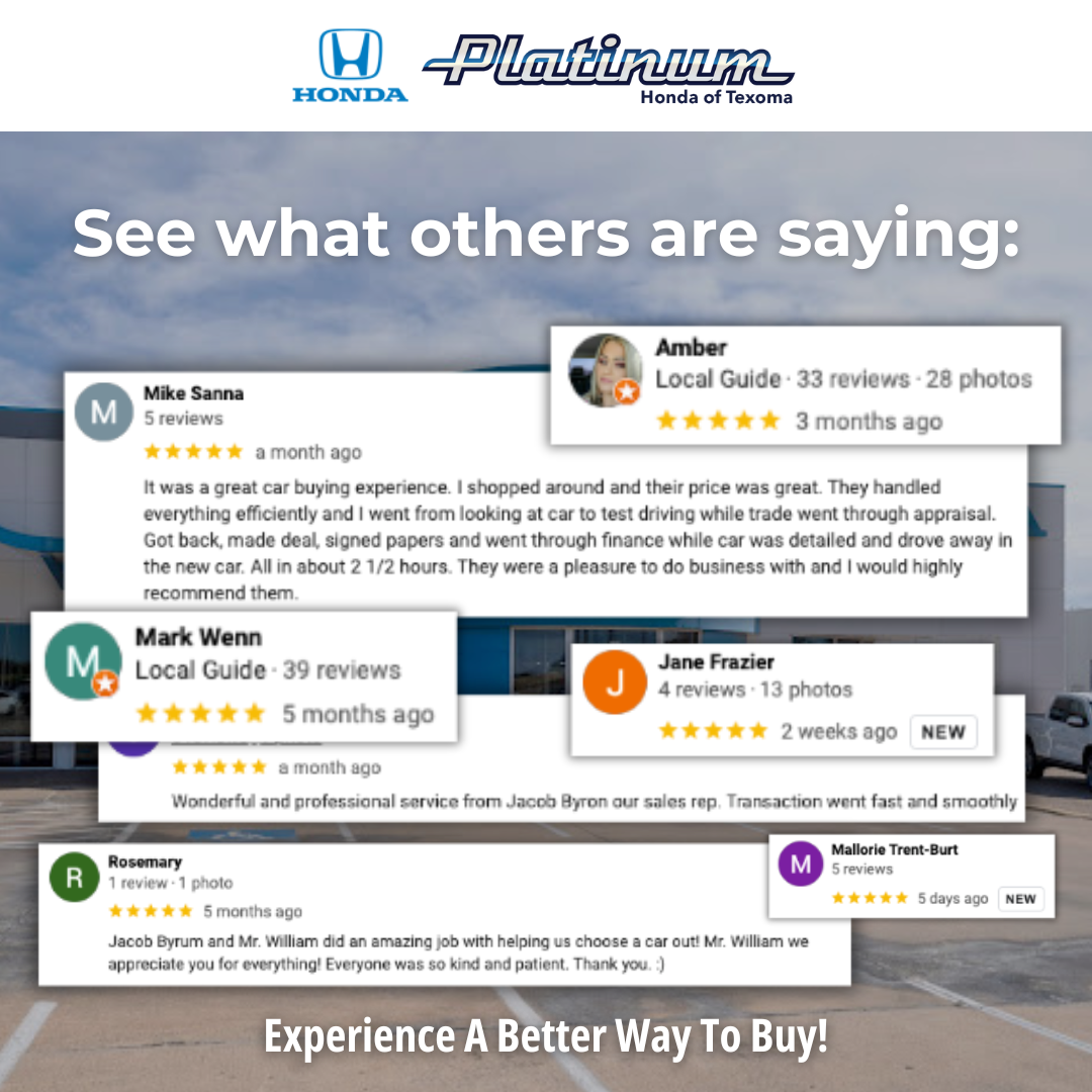 ✨ Experience A Better Way to Buy at Platinum Honda of Texoma! 🚗✨