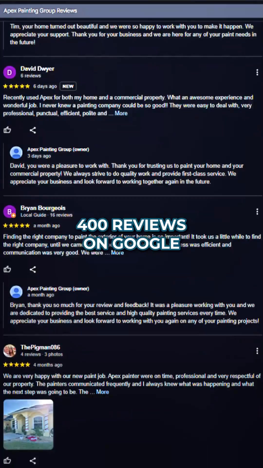 Apex Painting Group Painter ad creative