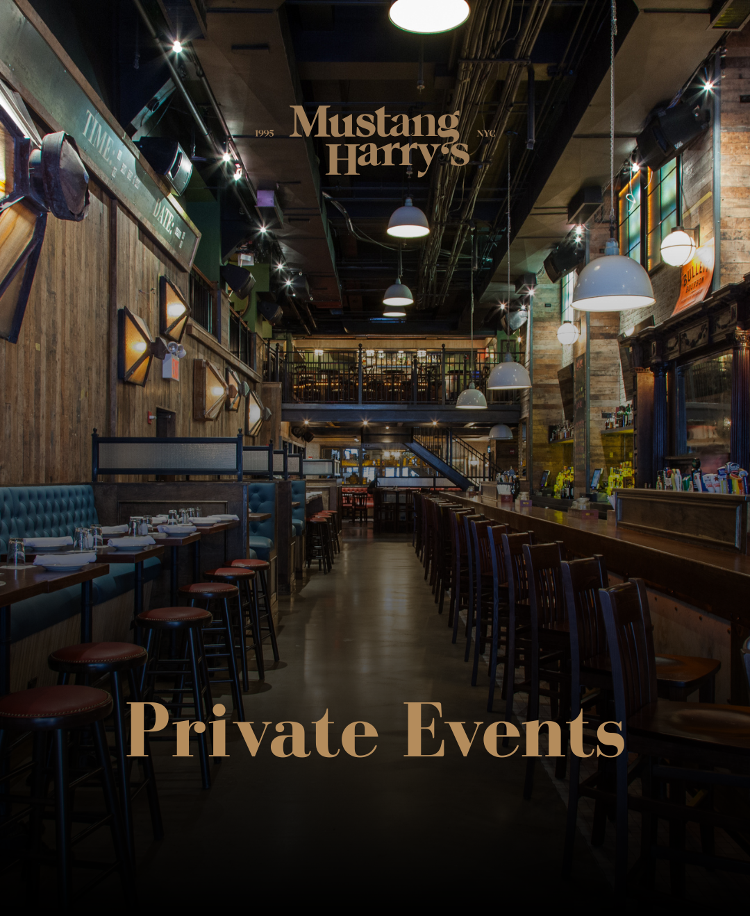 Mustang Harry's NYC Event Venue ad creative