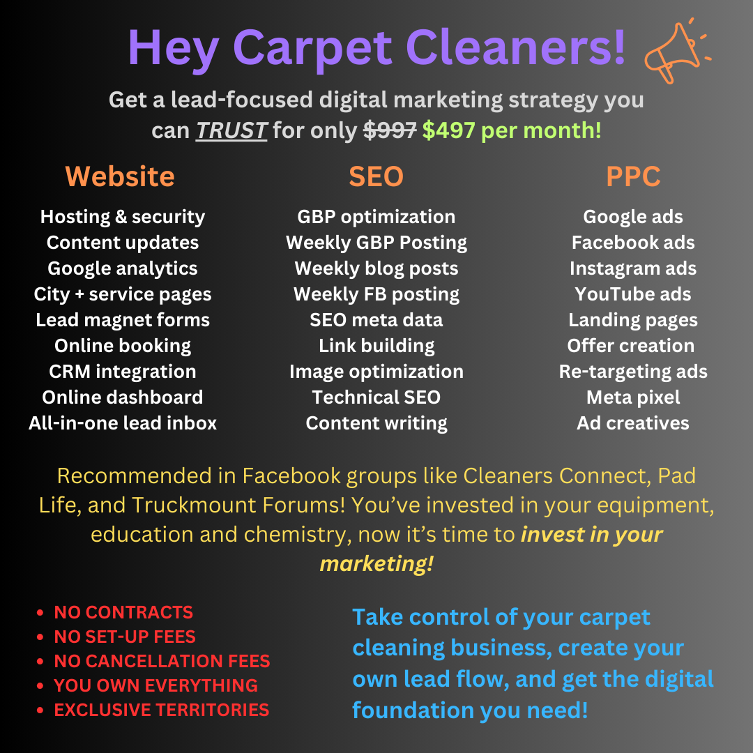 Carpet Cleaner Ads Digital Marketing Agency ad creative