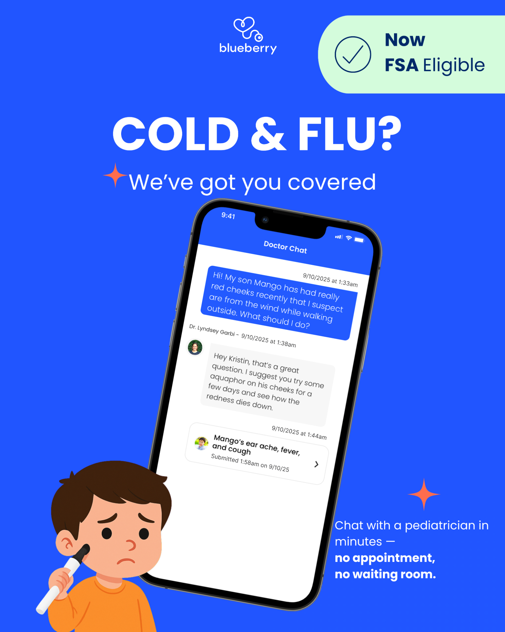 Blueberry Pediatrics Pediatrician ad creative