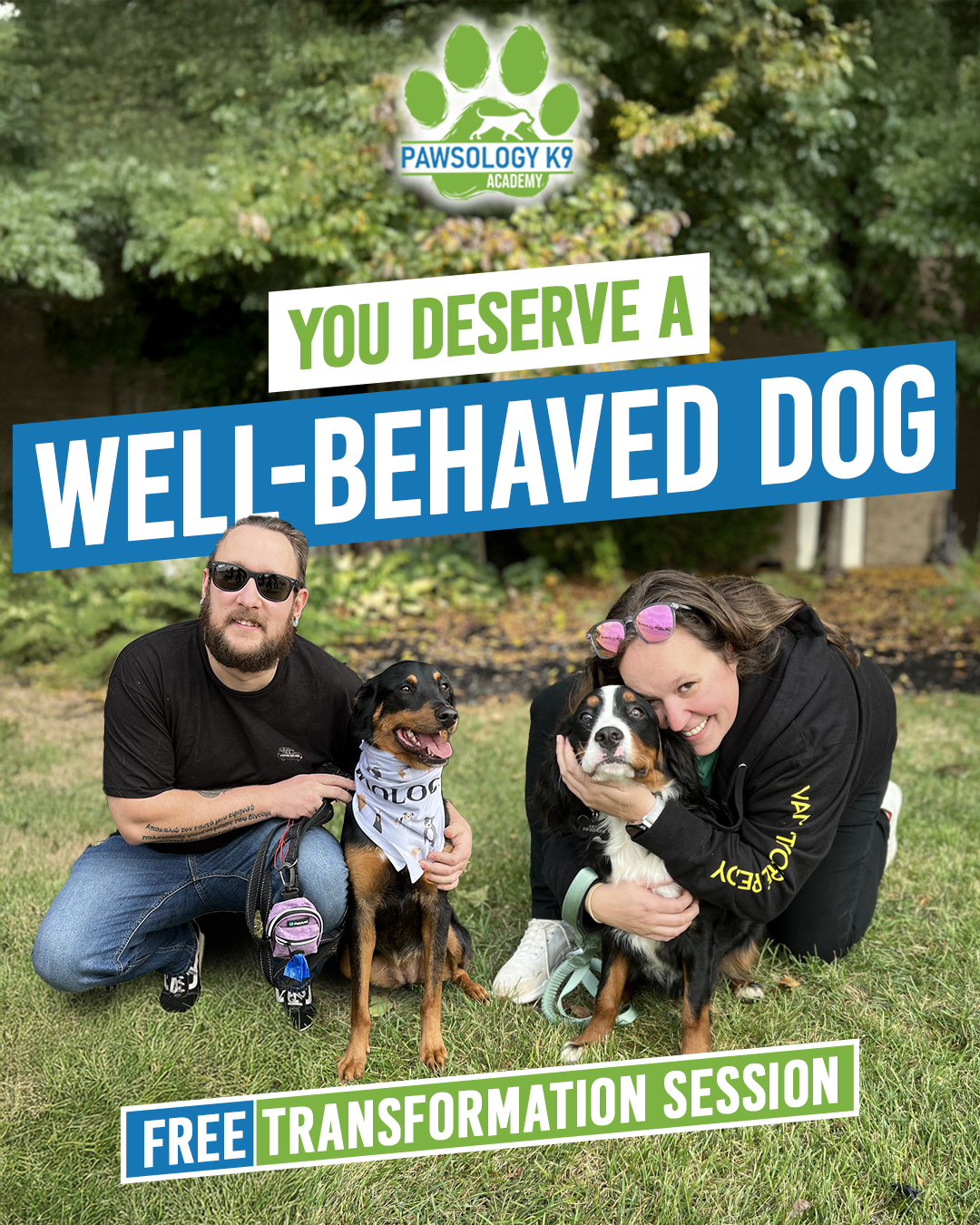 Pawsology K-9 Dog Training & Boarding Dog Training ad creative