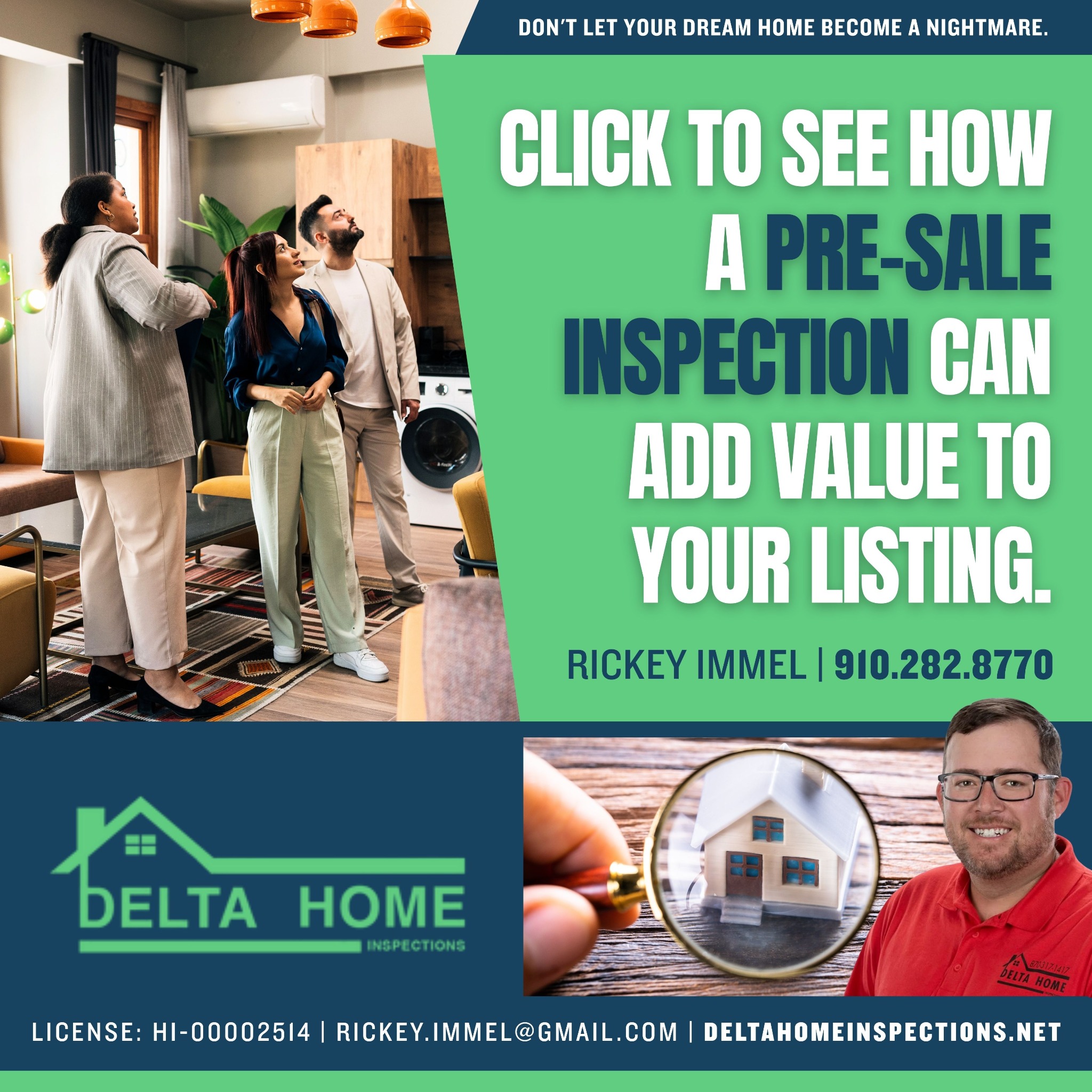 Delta Home Inspections Home Inspector ad creative