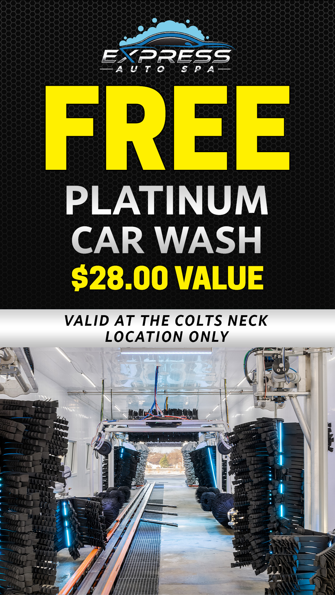 FREE Platinum Car Wash ($28 Value)
