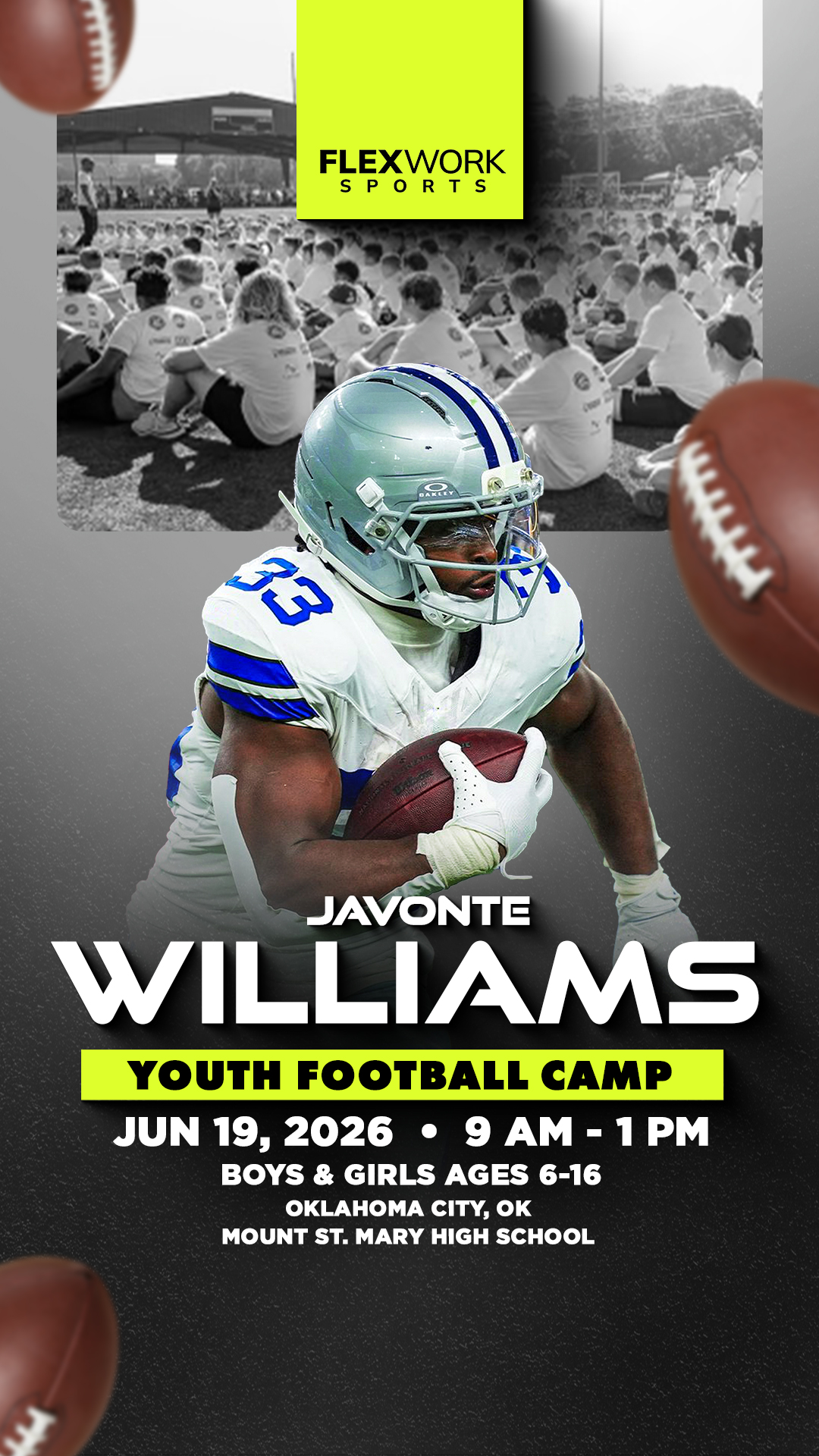 FlexWork Sports Management Sports Lessons ad creative