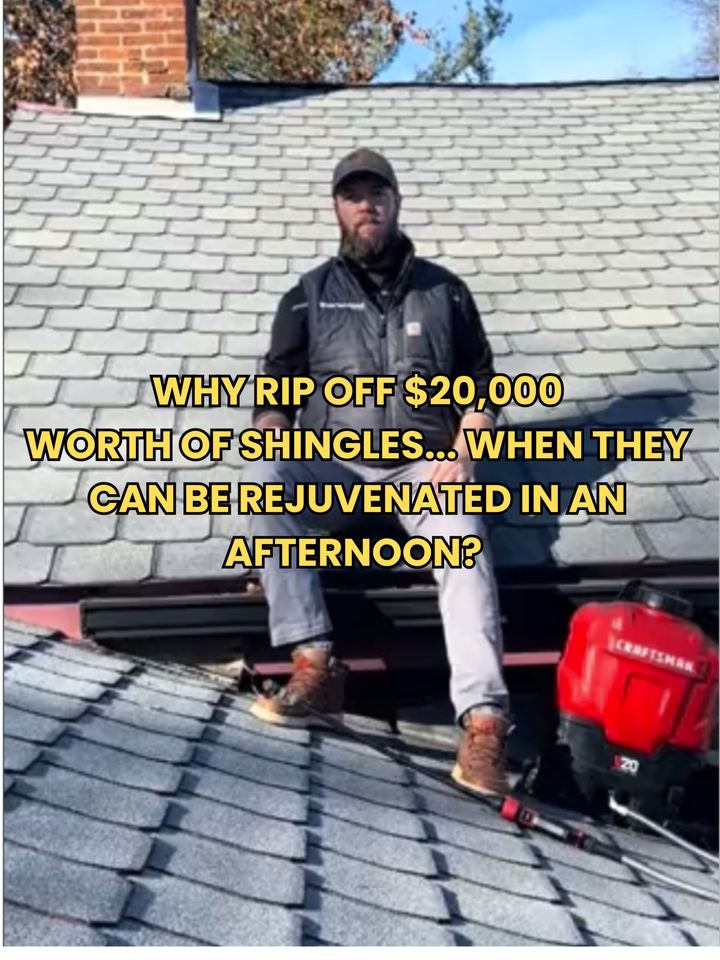 Why rip off $20K worth of shingles... when they can be restored in a single afternoon?