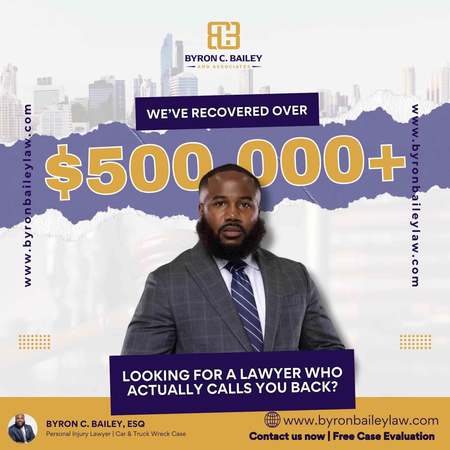 Byron C. Bailey & Associates, PLLC Personal Injury ad creative