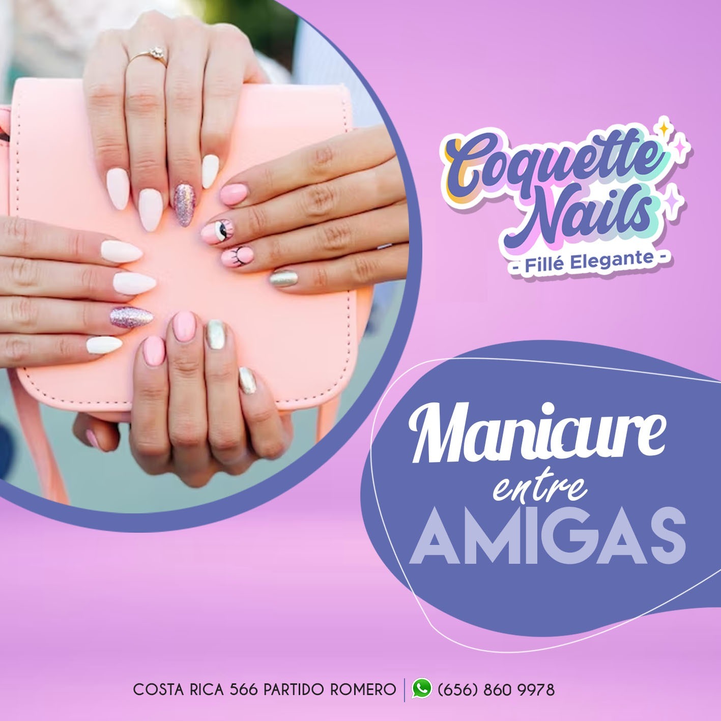 Coquette Nails Jrz Hair Salon ad creative
