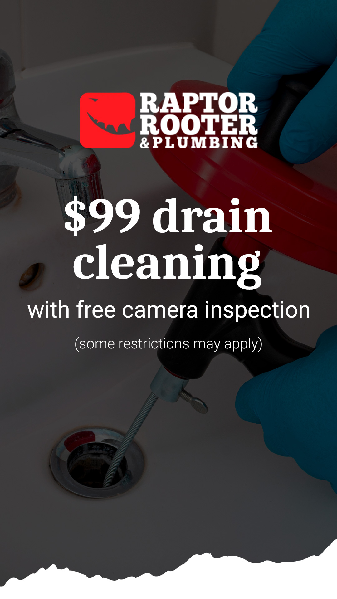 $99 Drain Cleaning Special