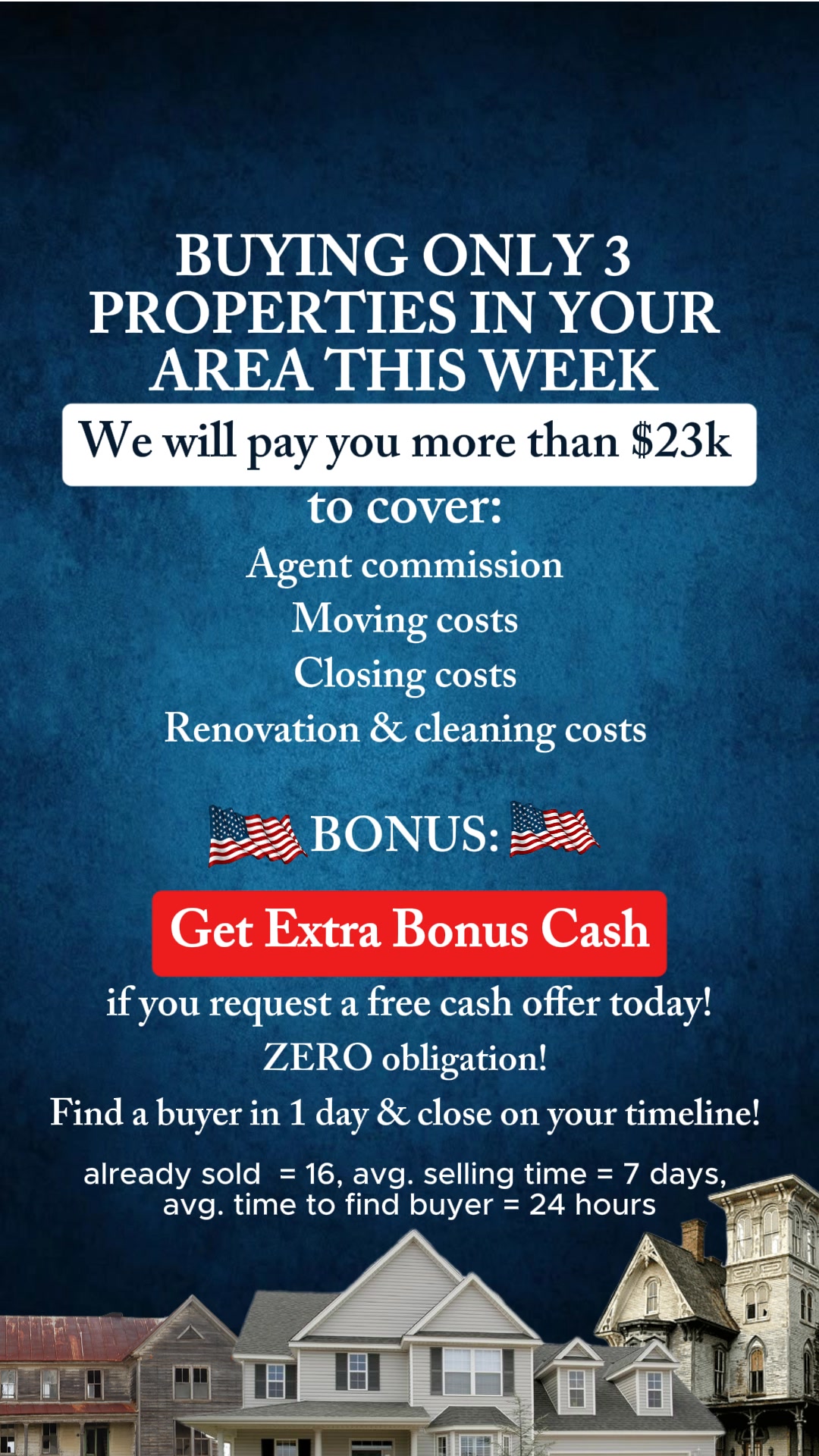 Sell My House Real Estate Investor ad creative