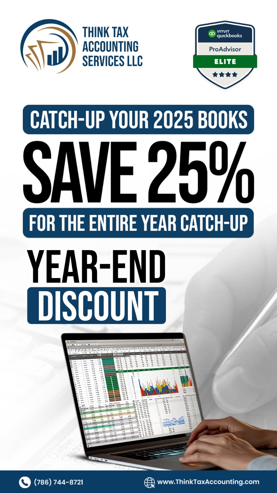 Think Tax Accounting Services LLC Bookkeeper ad creative