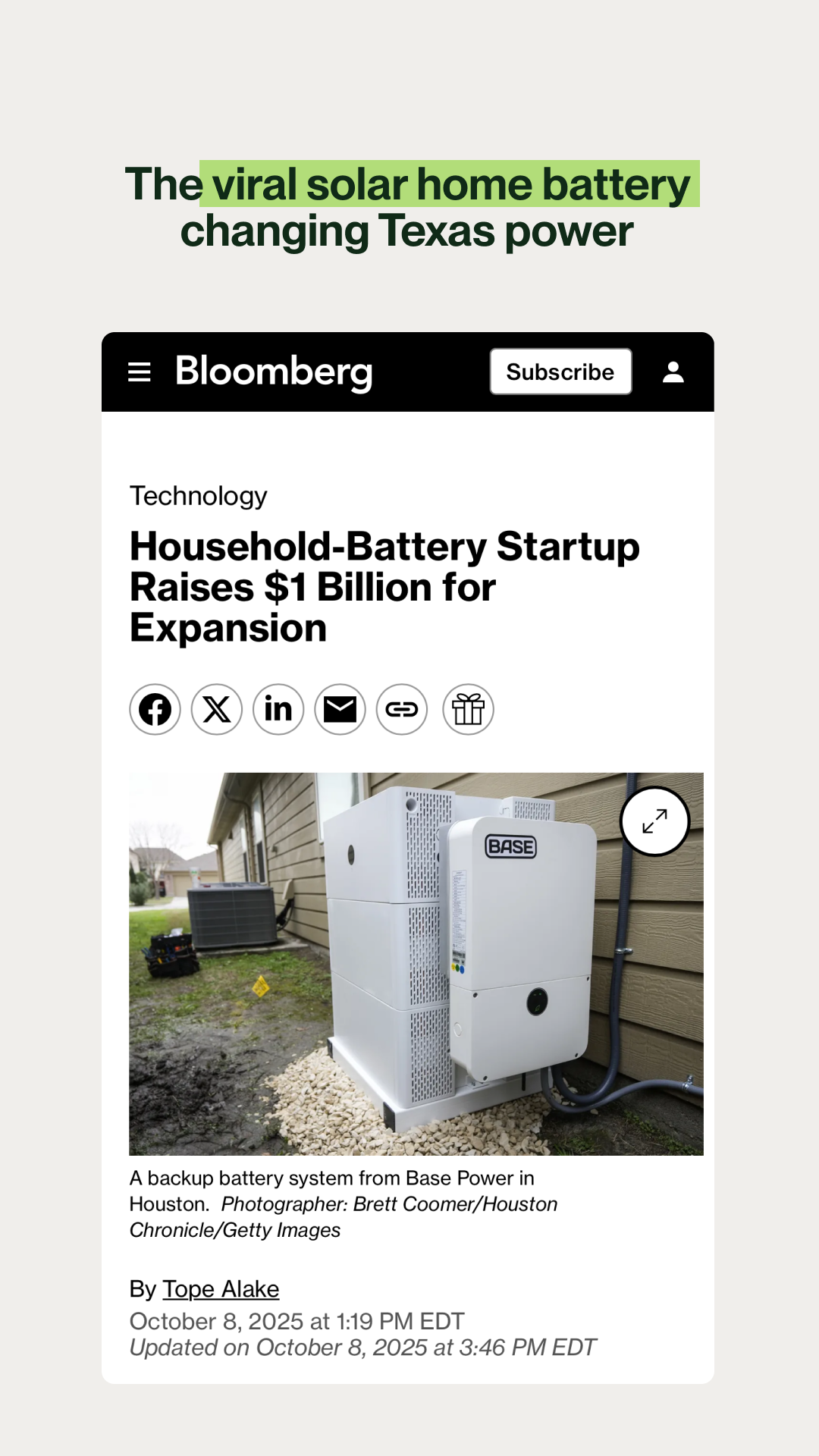 Base Power Company Solar ad creative