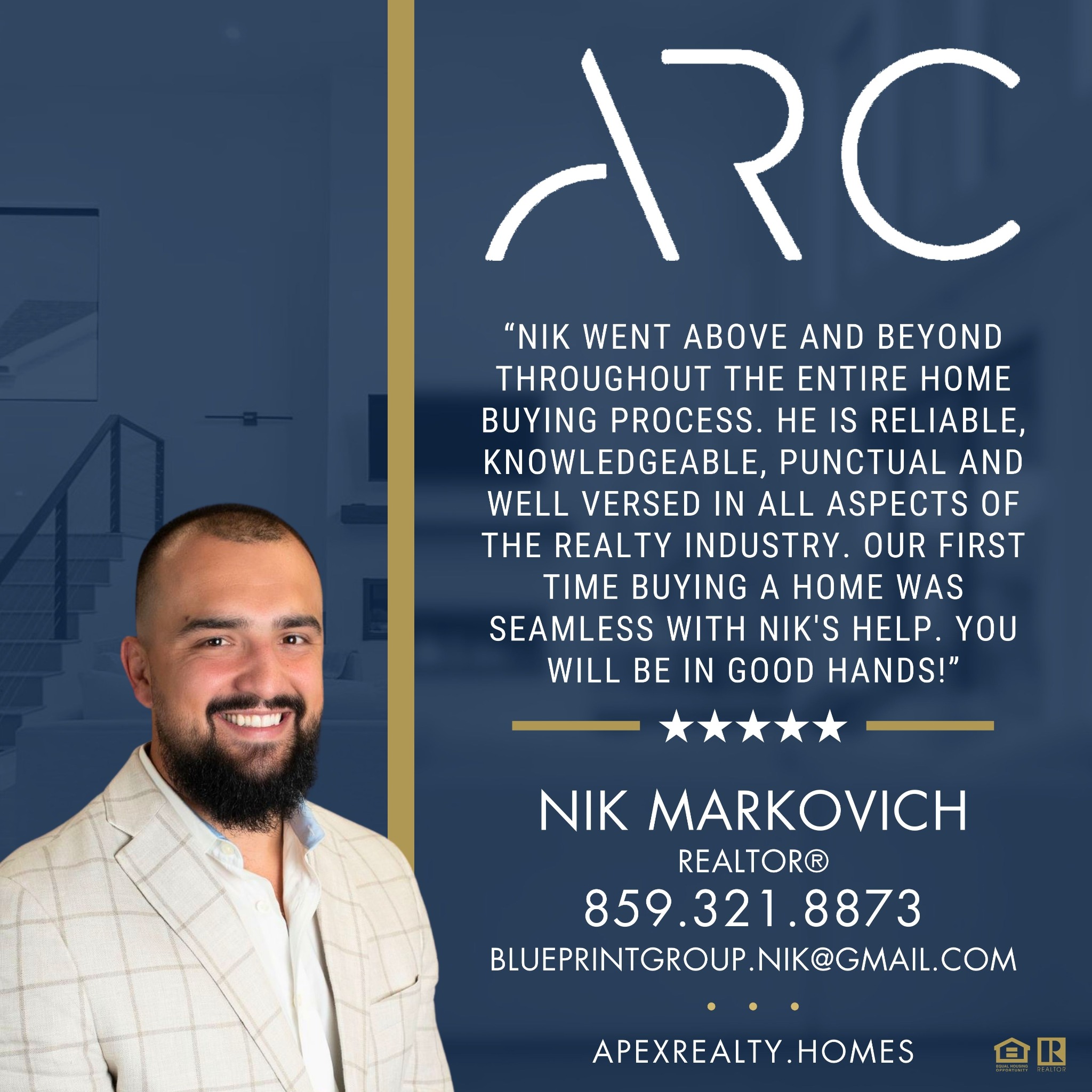 Nik Markovich Realtor, CIPS Real Estate Agent ad creative