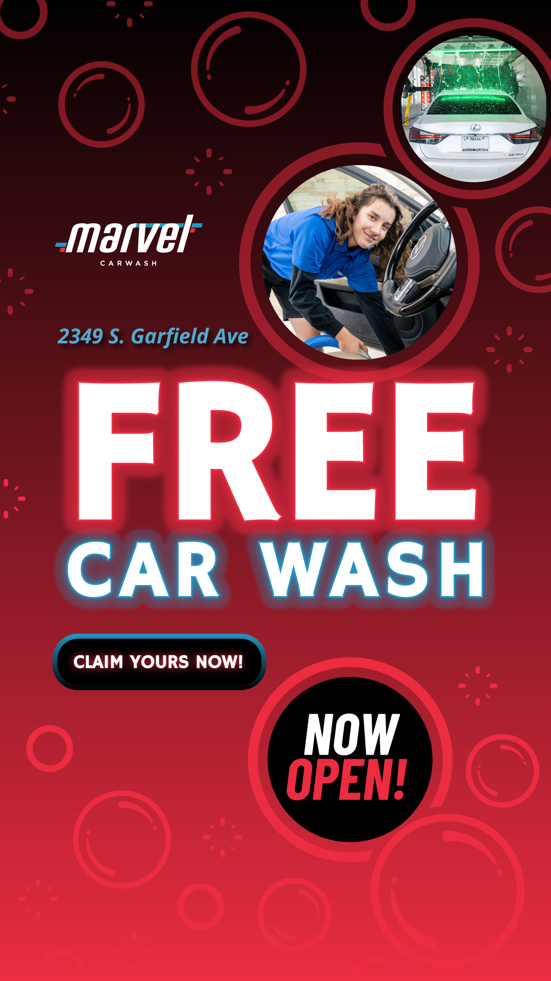 FREE CAR WASH - NOW OPEN