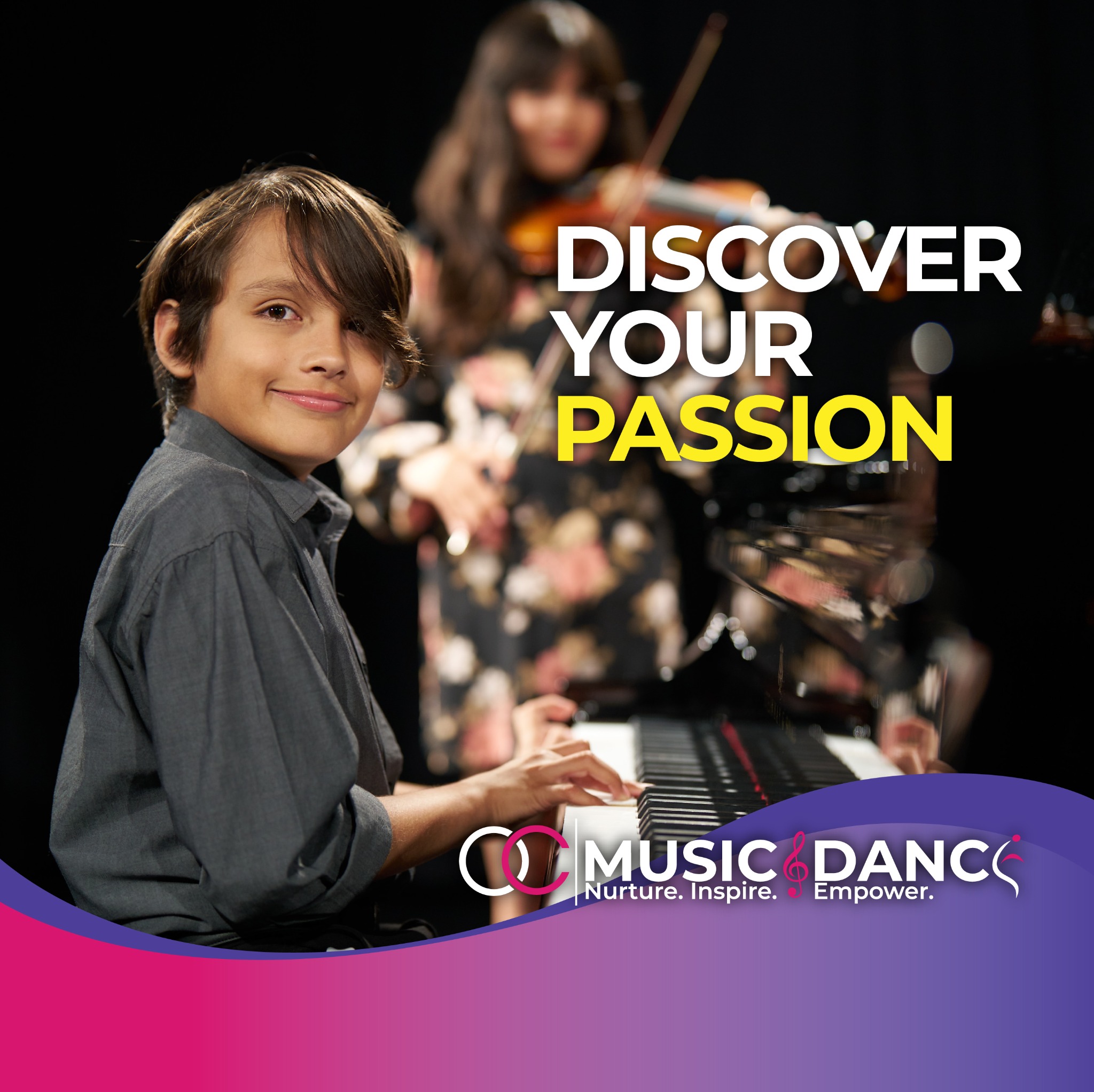 OC Music & Dance Music School ad creative