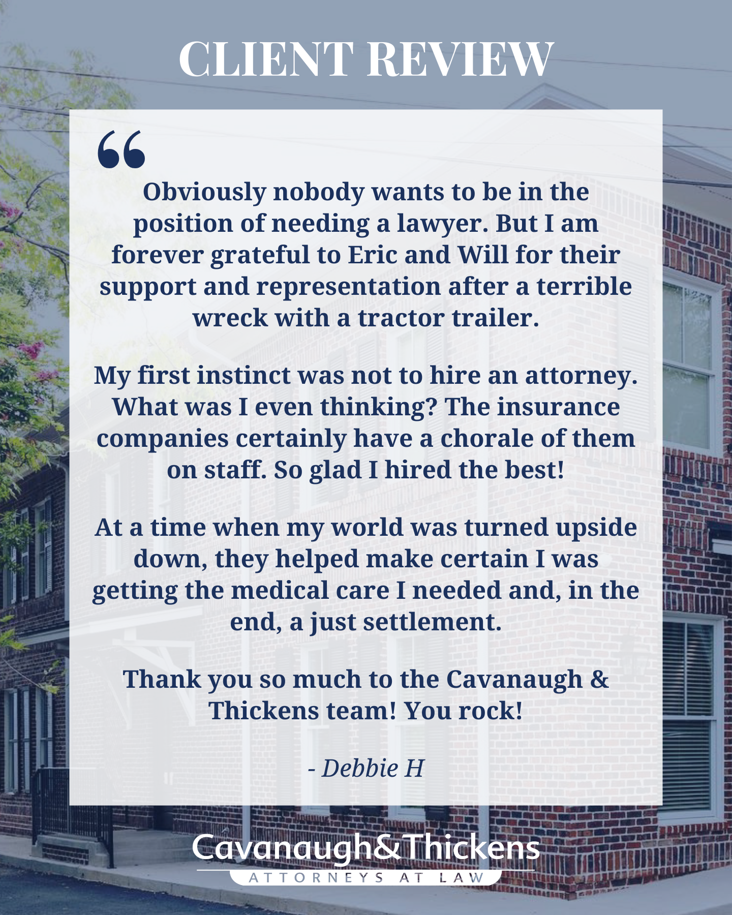 Cavanaugh & Thickens, LLC Personal Injury ad creative