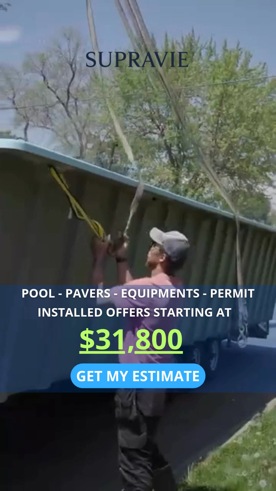 Supravie Pools Pool Service ad creative