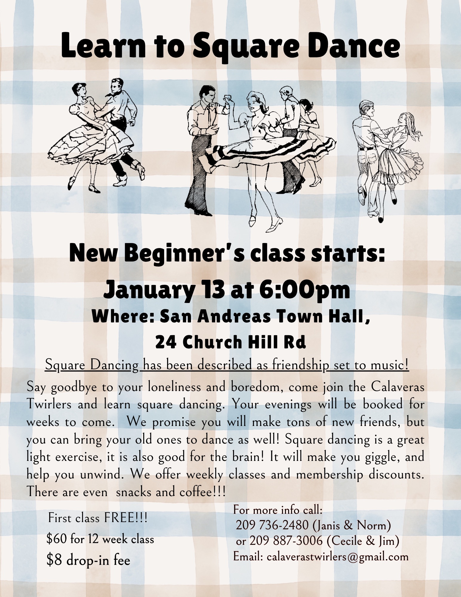 Calaveras Twirlers Dance Studio ad creative