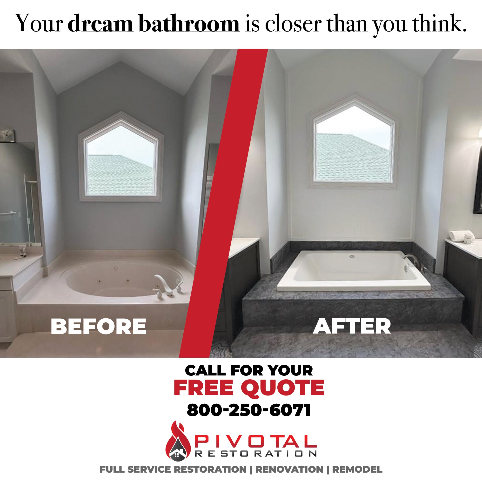Pivotal Restoration Kitchen & Bath Remodeling ad