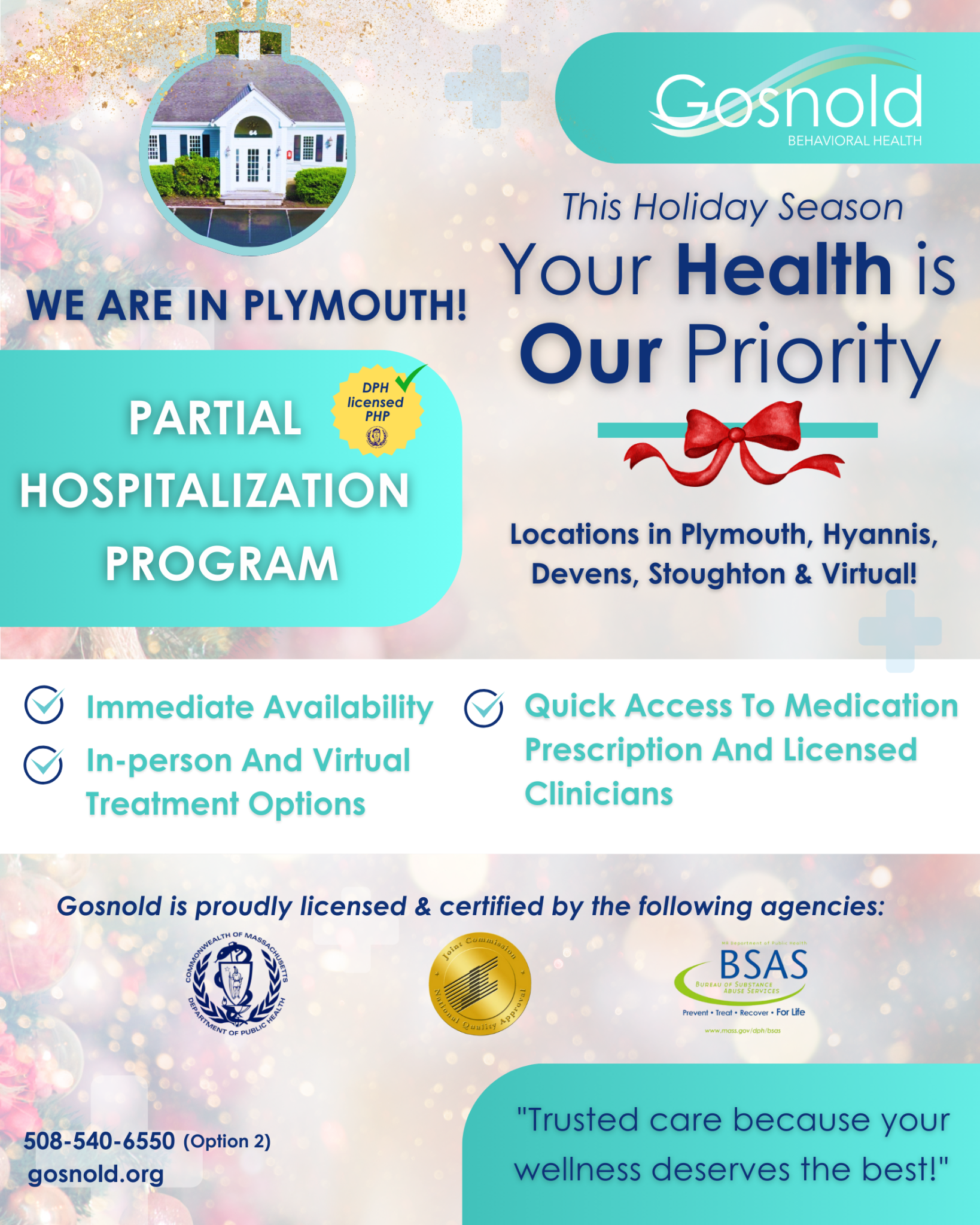 Gosnold Behavioral Health Therapist & Counselor ad creative