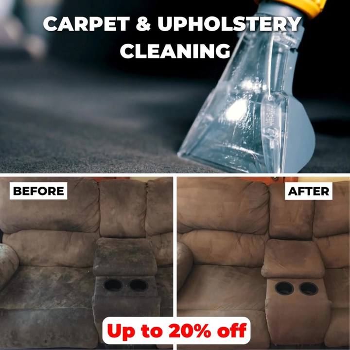 Carpet & Upholstery Cleaned: 20% Off