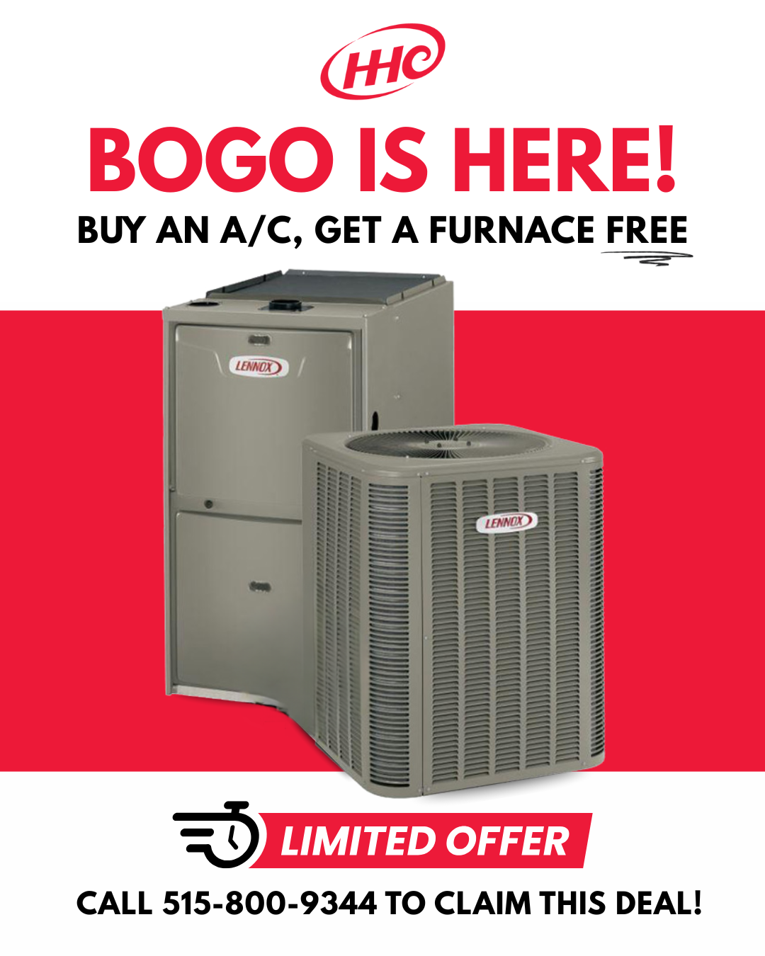 Heartland Heating & Cooling HVAC ad creative