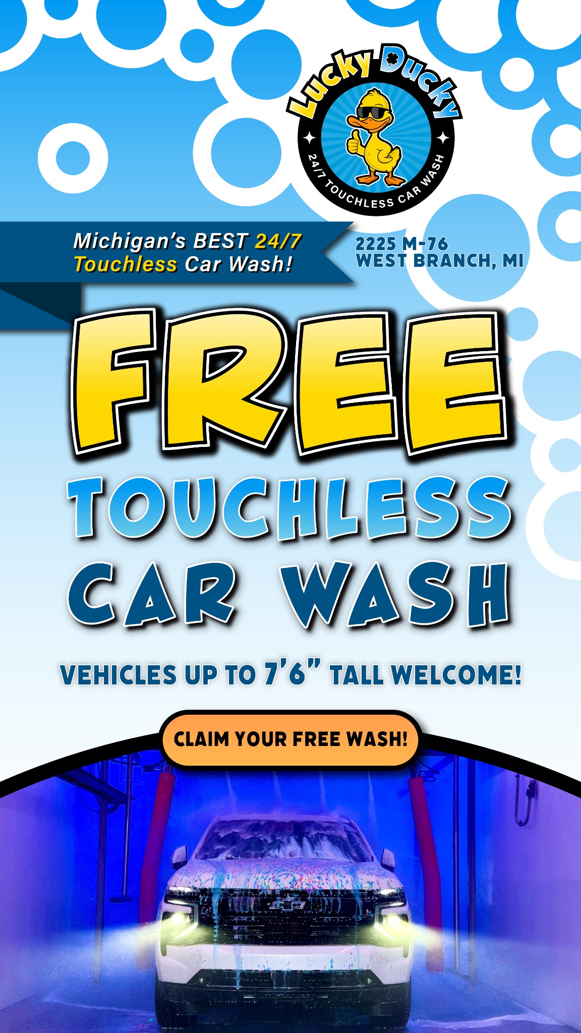 FREE TOUCHLESS CAR WASH