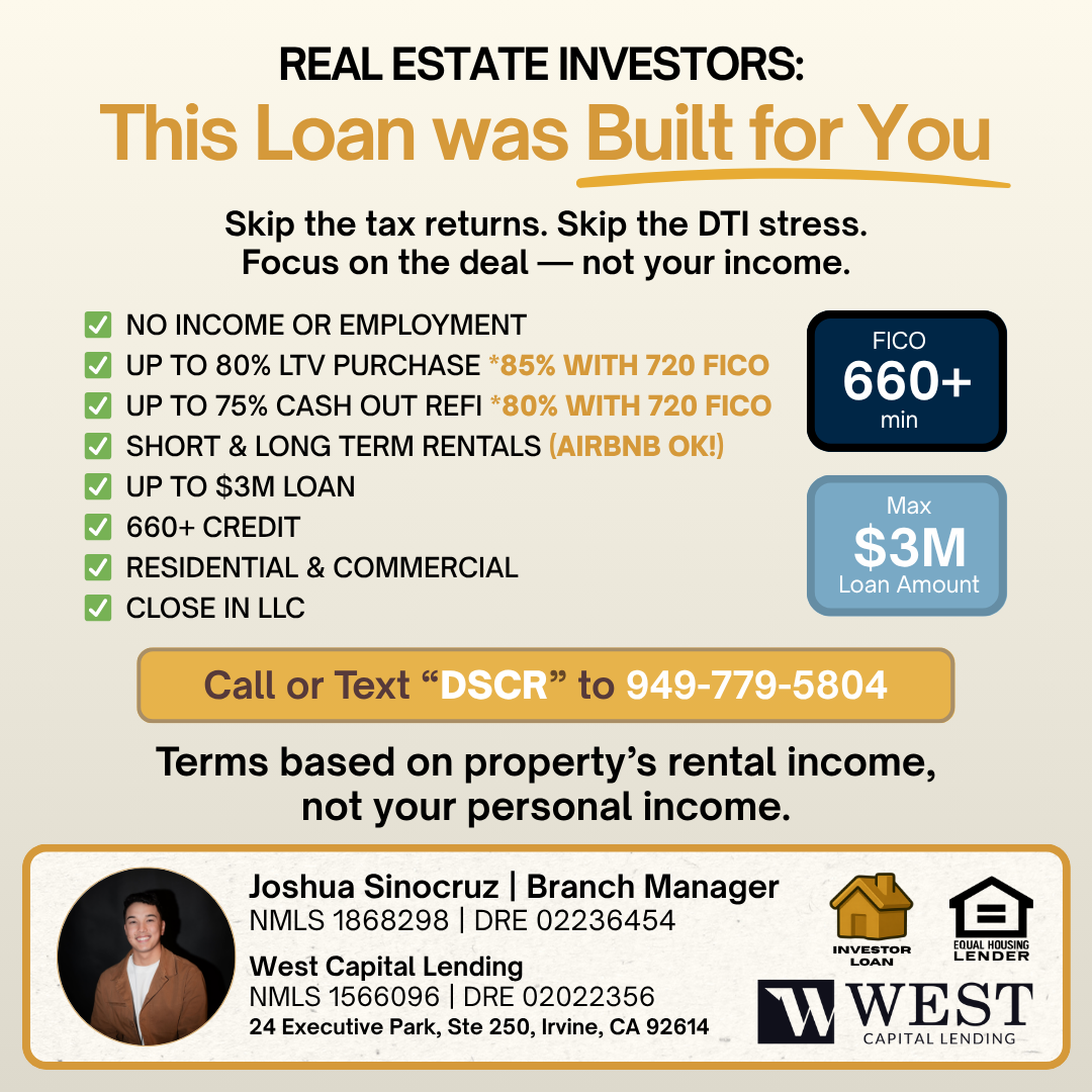 Forget the paperwork β let your investment property qualify itself.
Access $25Kβ$500K using rental income β not your job or tax returns.