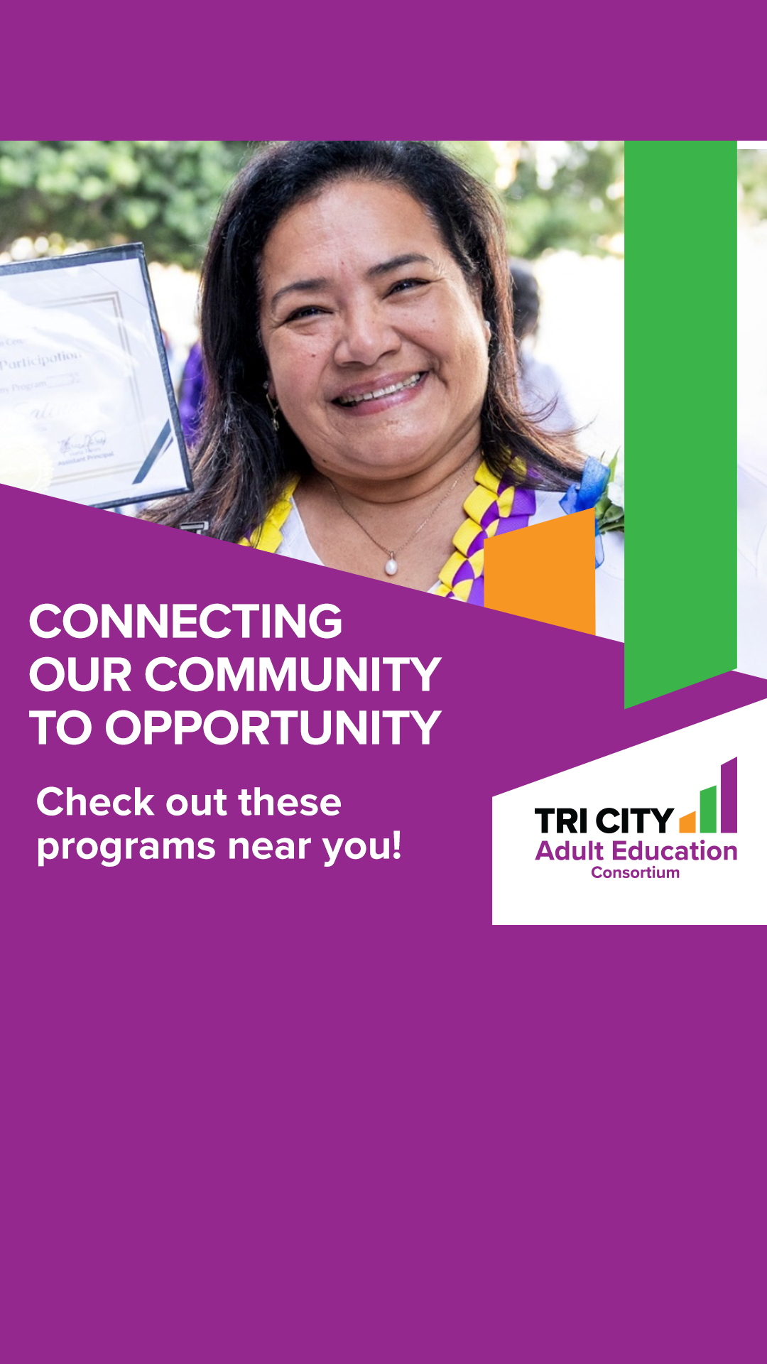 Tri City Adult Education Consortium Test Prep & Tutoring ad creative