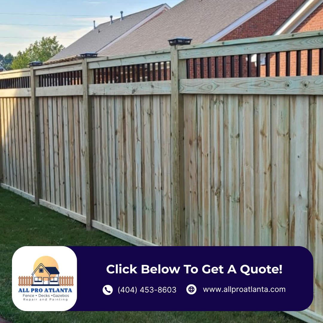 All Pro Atlanta Fences and Decks Fencing ad creative