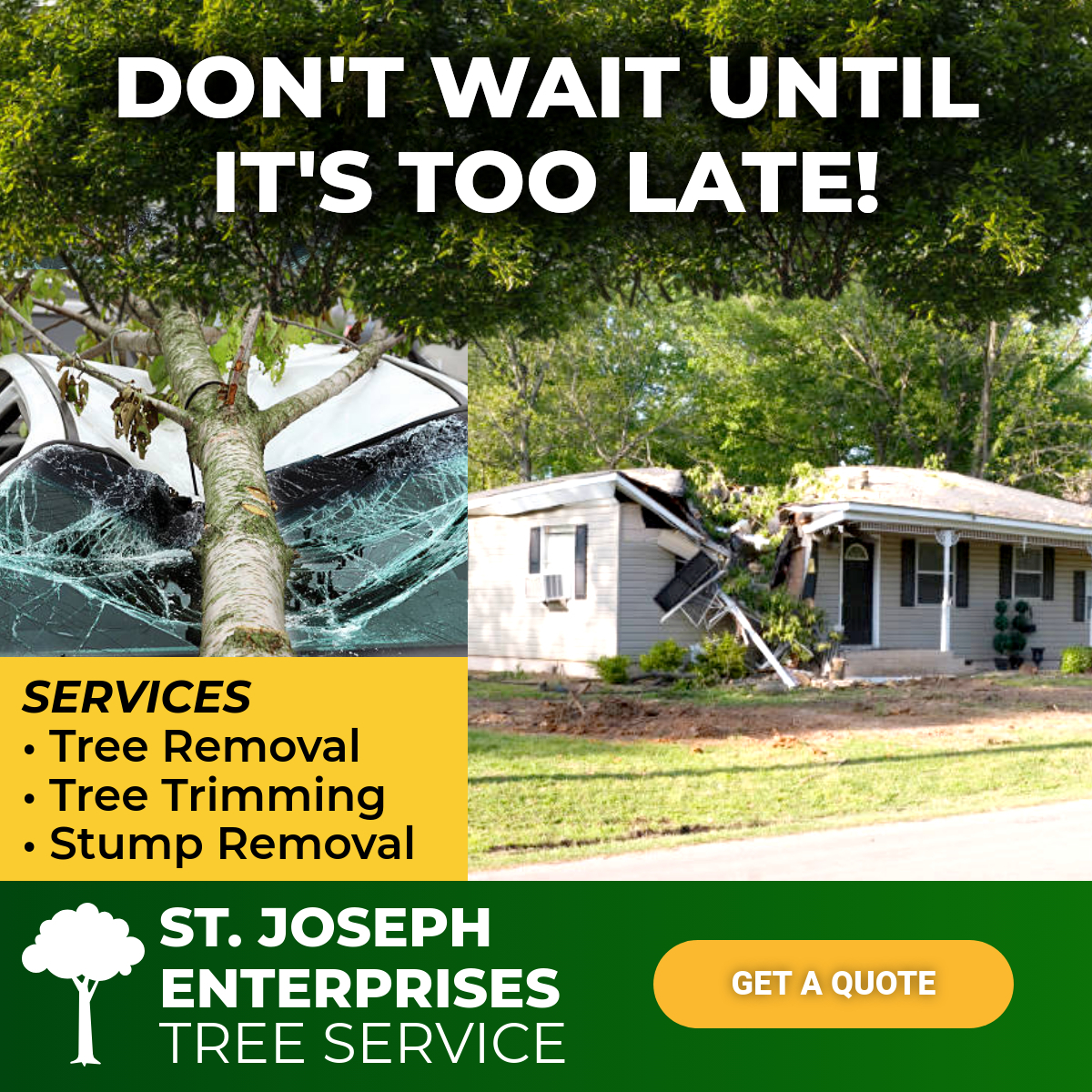 St Joseph Tree Service Tree Service ad creative