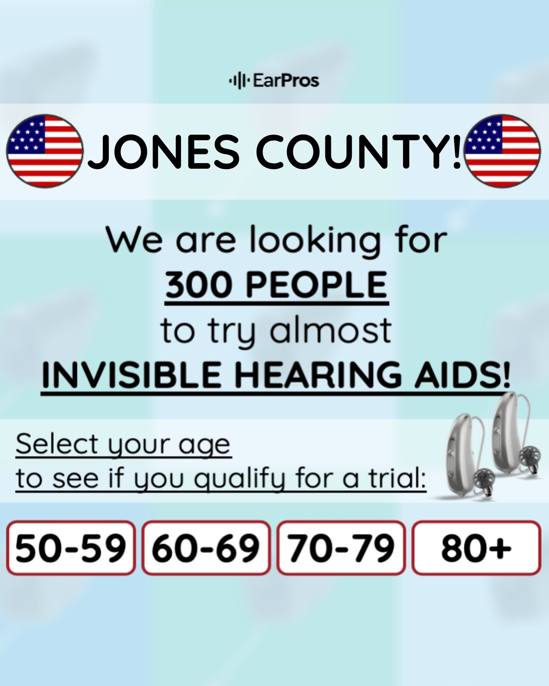 EarPros United States Hearing / Audiology ad creative