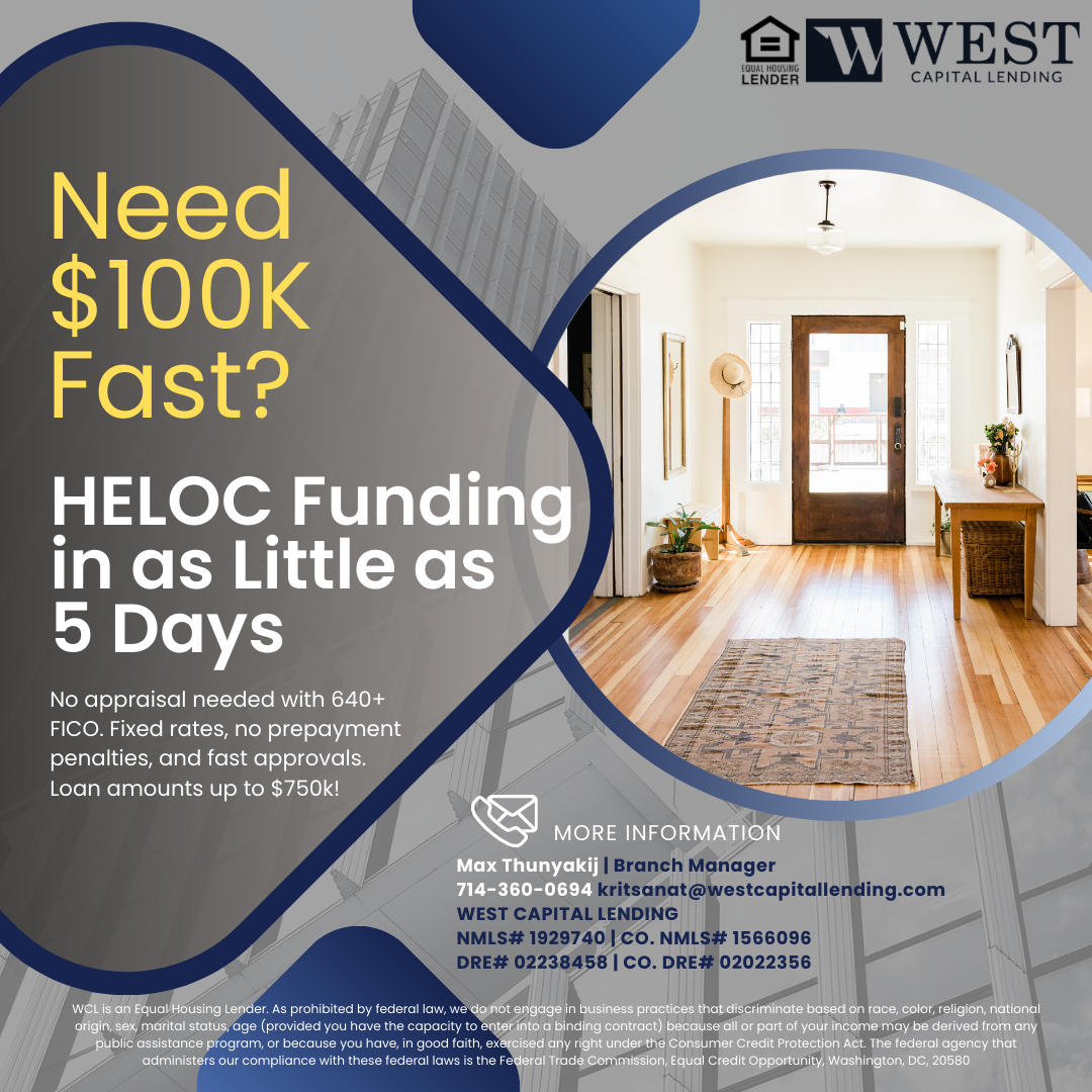 Max Thunyakij • Loan Officer • CA Realtor Mortgage Broker ad creative