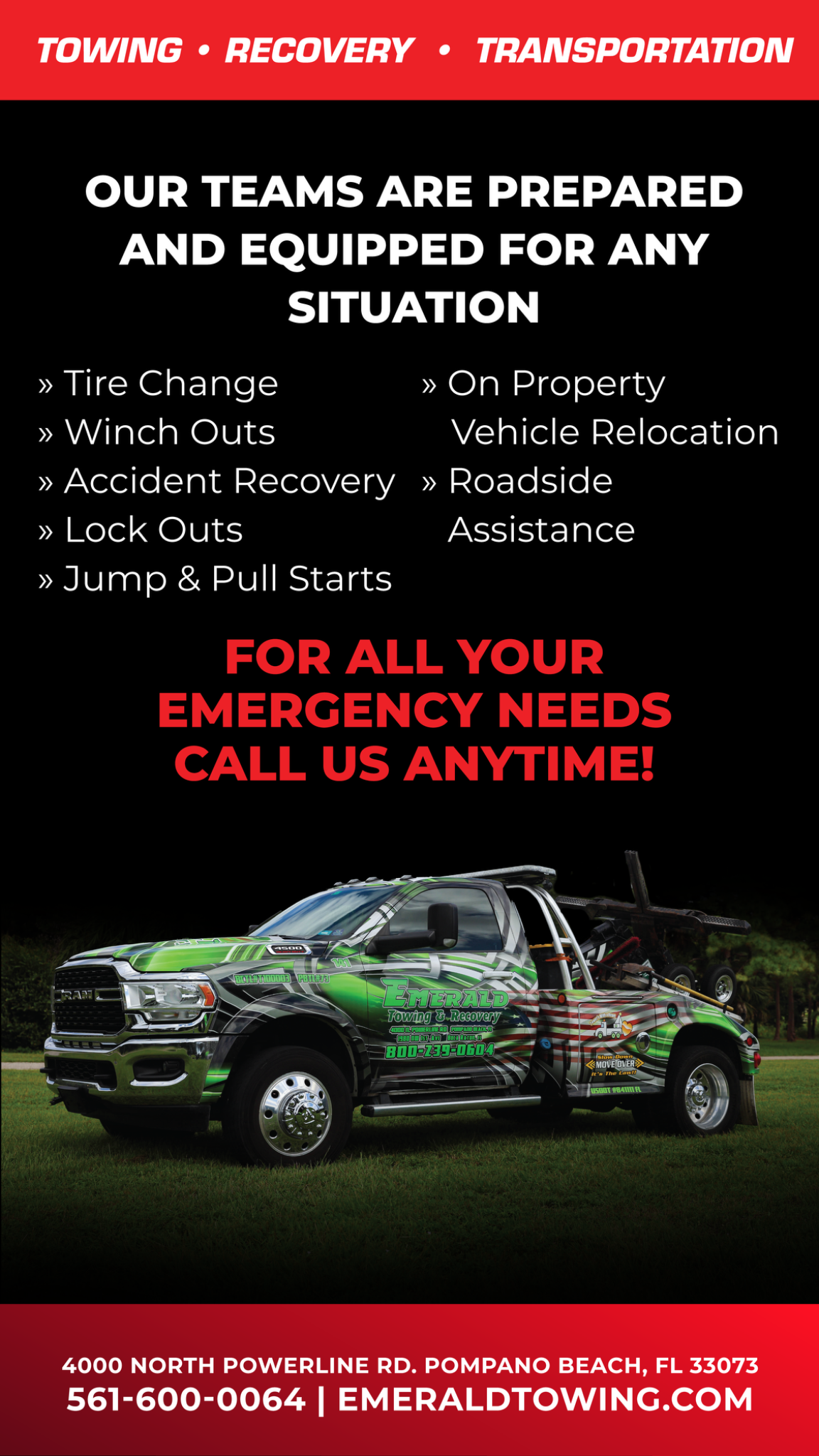 Roadside Trouble? Call Emerald Towing