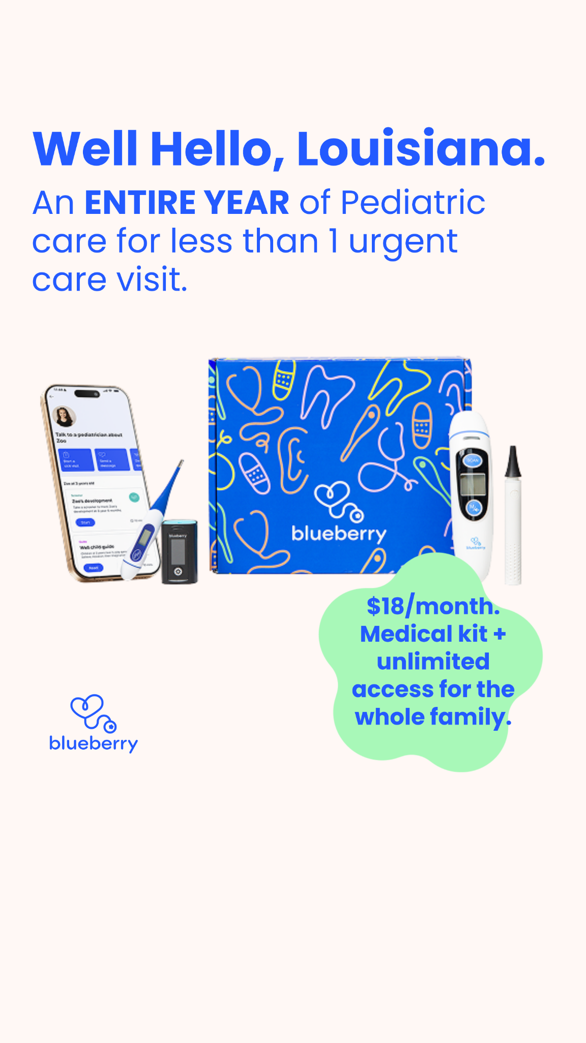 Blueberry Pediatrics Pediatrician ad creative